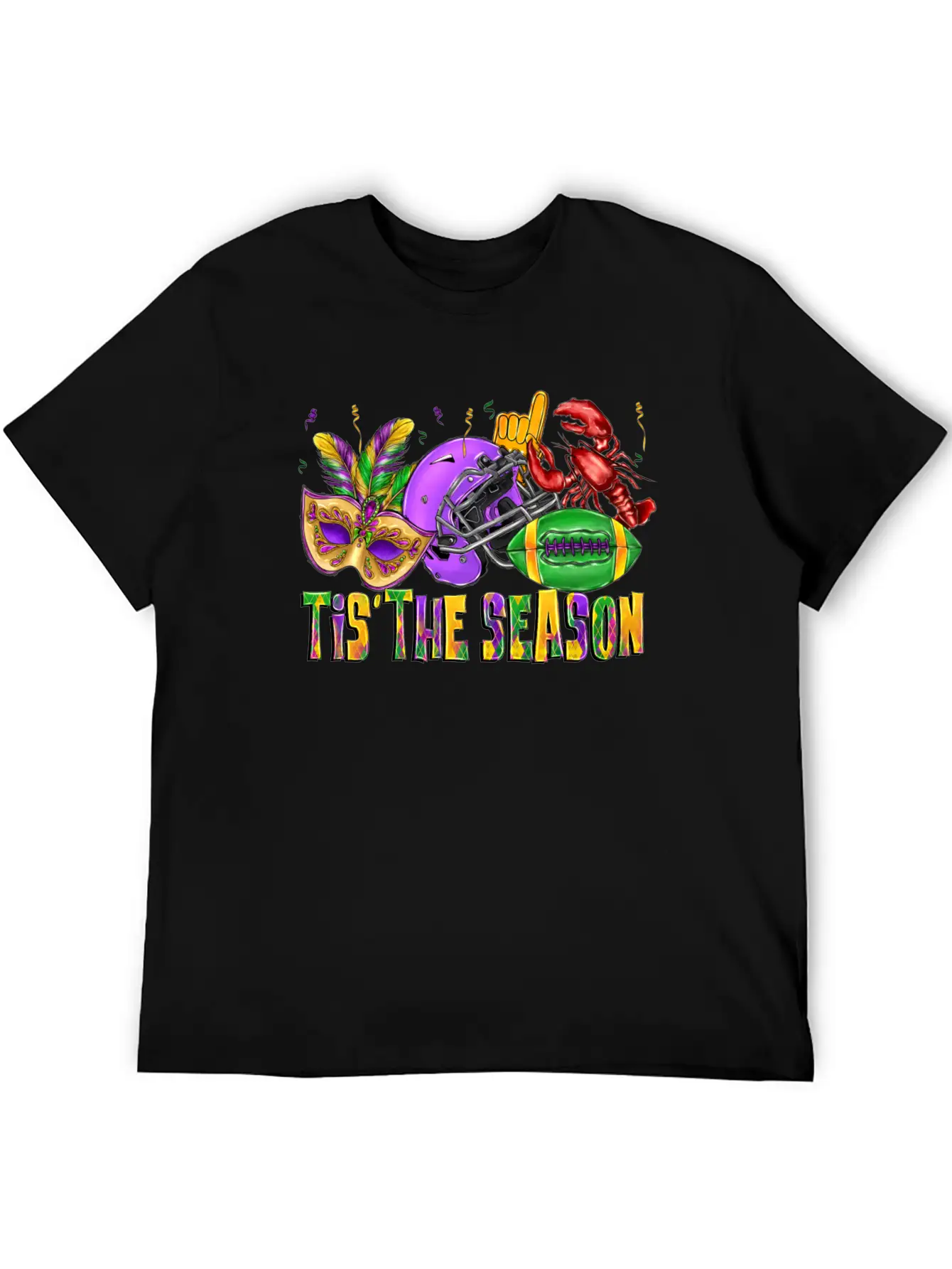 Tis The Season Mardi Relaxed Everyday Tee – Lightweight And Durable Cotton