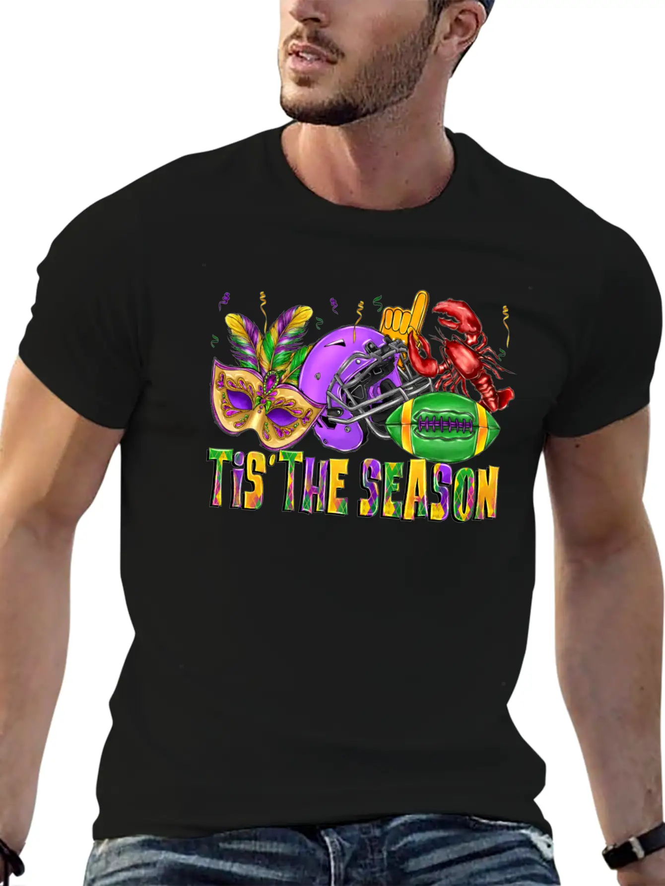 Tis The Season Mardi Relaxed Everyday Tee – Lightweight And Durable Cotton