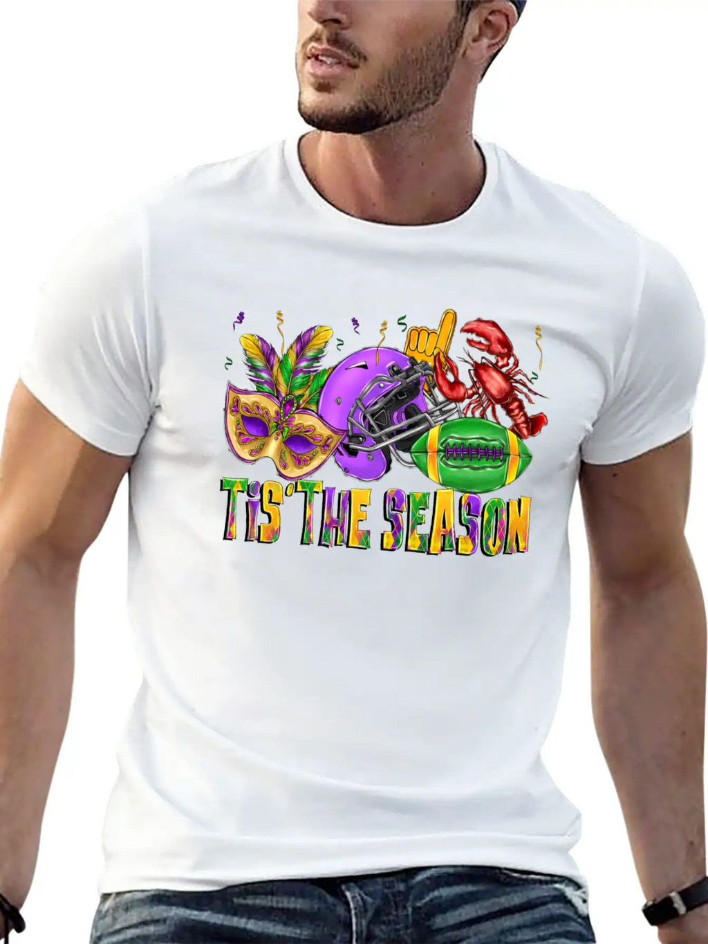 Tis The Season Mardi Relaxed Everyday Tee – Lightweight And Durable Cotton