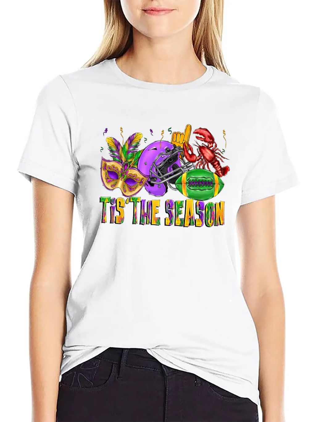 Tis The Season Mardi Relaxed Everyday Tee – Lightweight And Durable Cotton