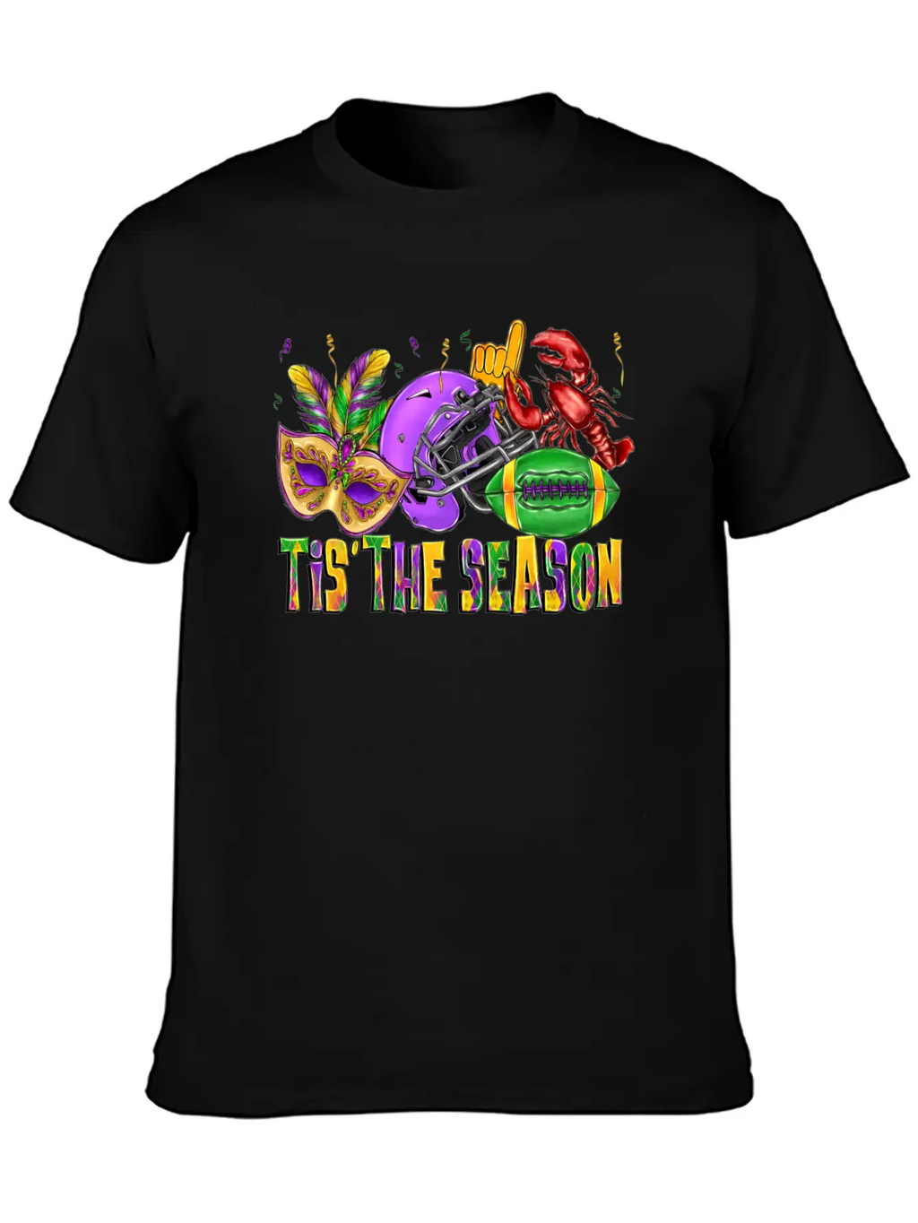 Tis The Season Mardi Relaxed Everyday Tee – Lightweight And Durable Cotton