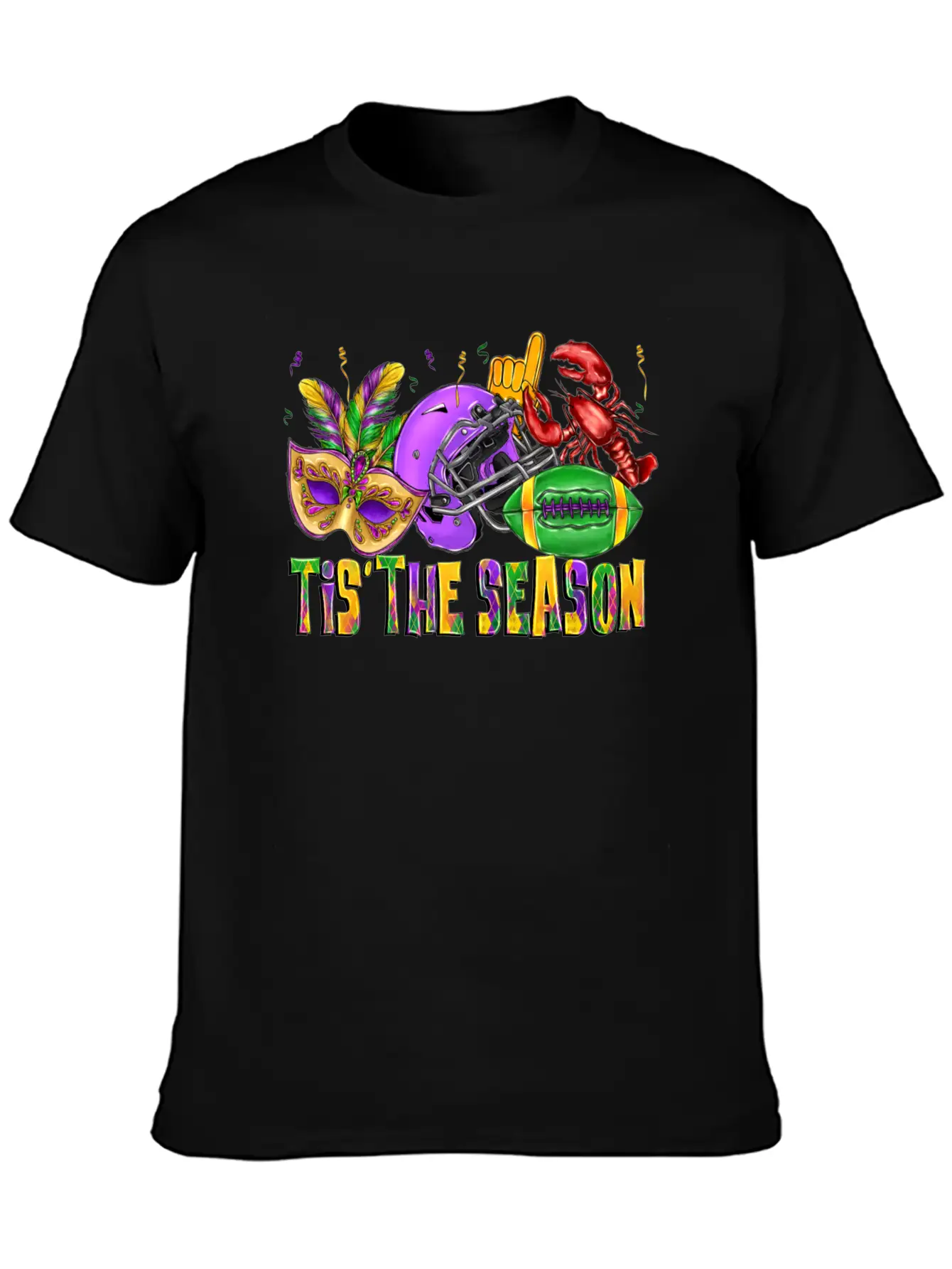 Tis The Season Mardi Relaxed Everyday Tee – Lightweight And Durable Cotton