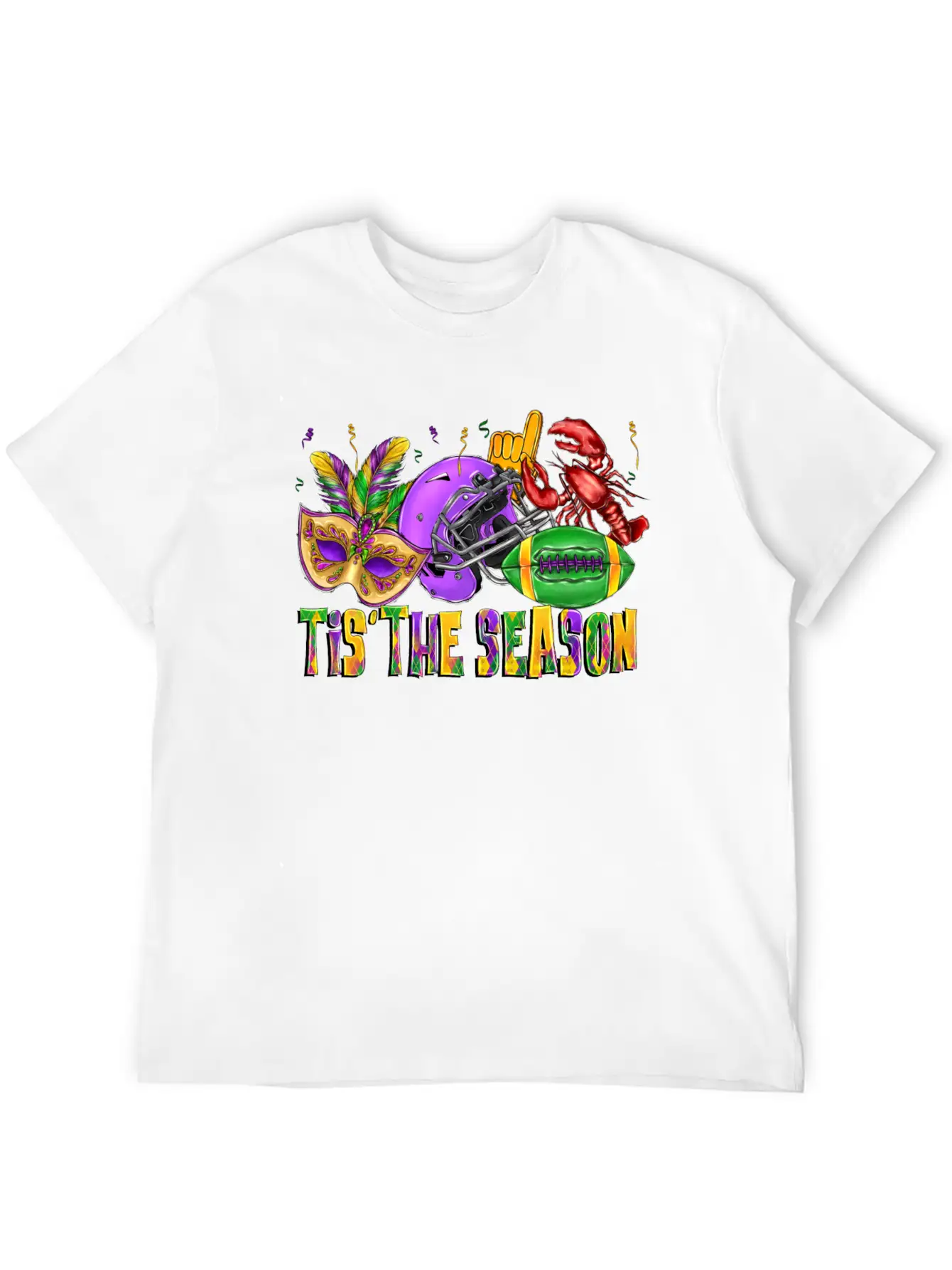Tis The Season Mardi Relaxed Everyday Tee – Lightweight And Durable Cotton