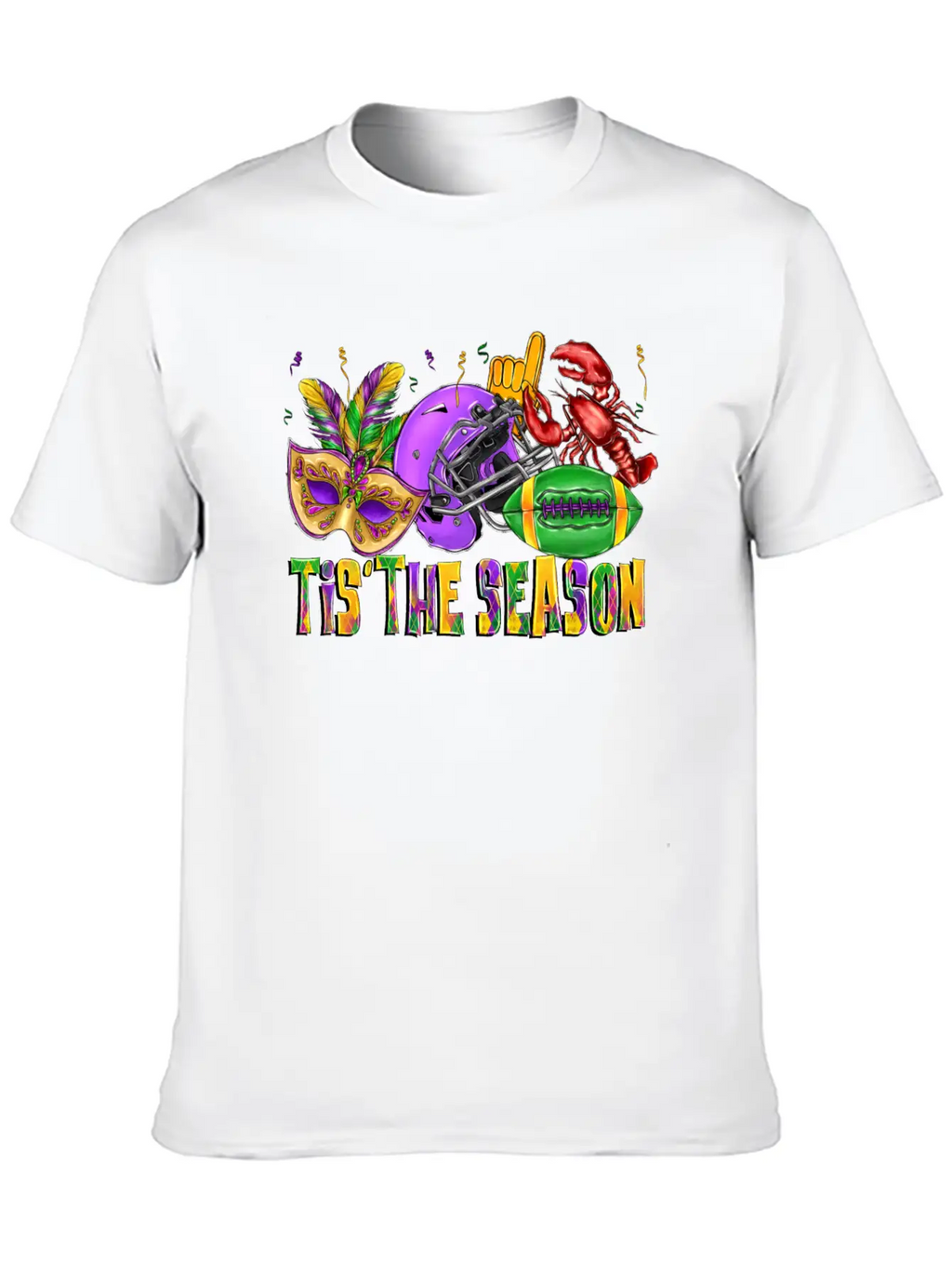 Tis The Season Mardi Relaxed Everyday Tee – Lightweight And Durable Cotton