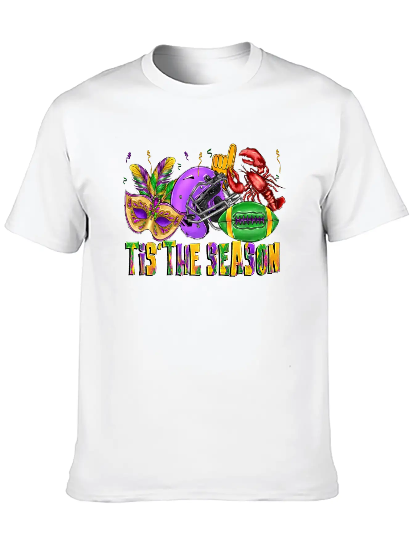 Tis The Season Mardi Relaxed Everyday Tee – Lightweight And Durable Cotton