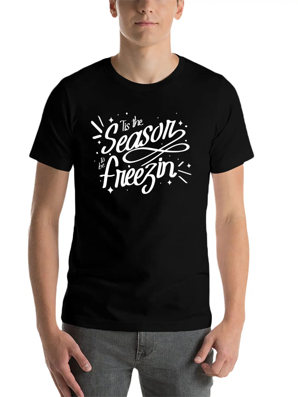 Tis The Season To Be Freezin Winter Christmas Basic Graphic T-Shirt – Daily Comfort In Soft Cotton