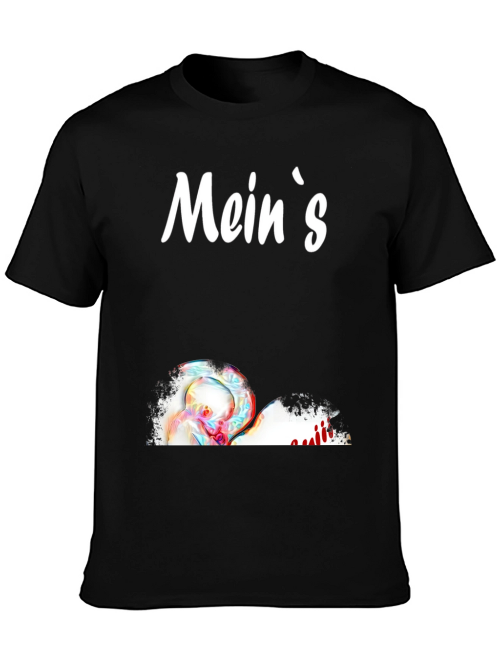 Meins Black Graphic T-Shirt