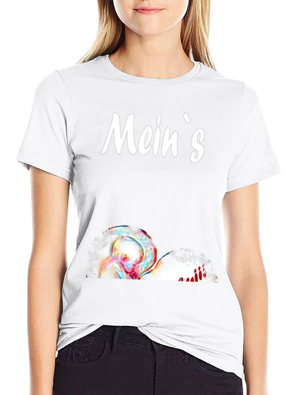 Meins Black Graphic T-Shirt