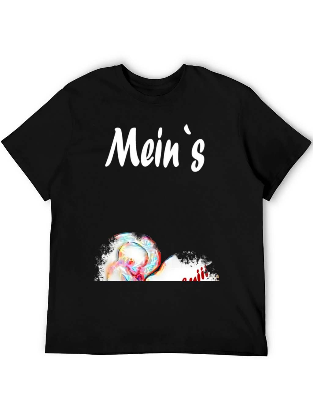 Meins Black Graphic T-Shirt