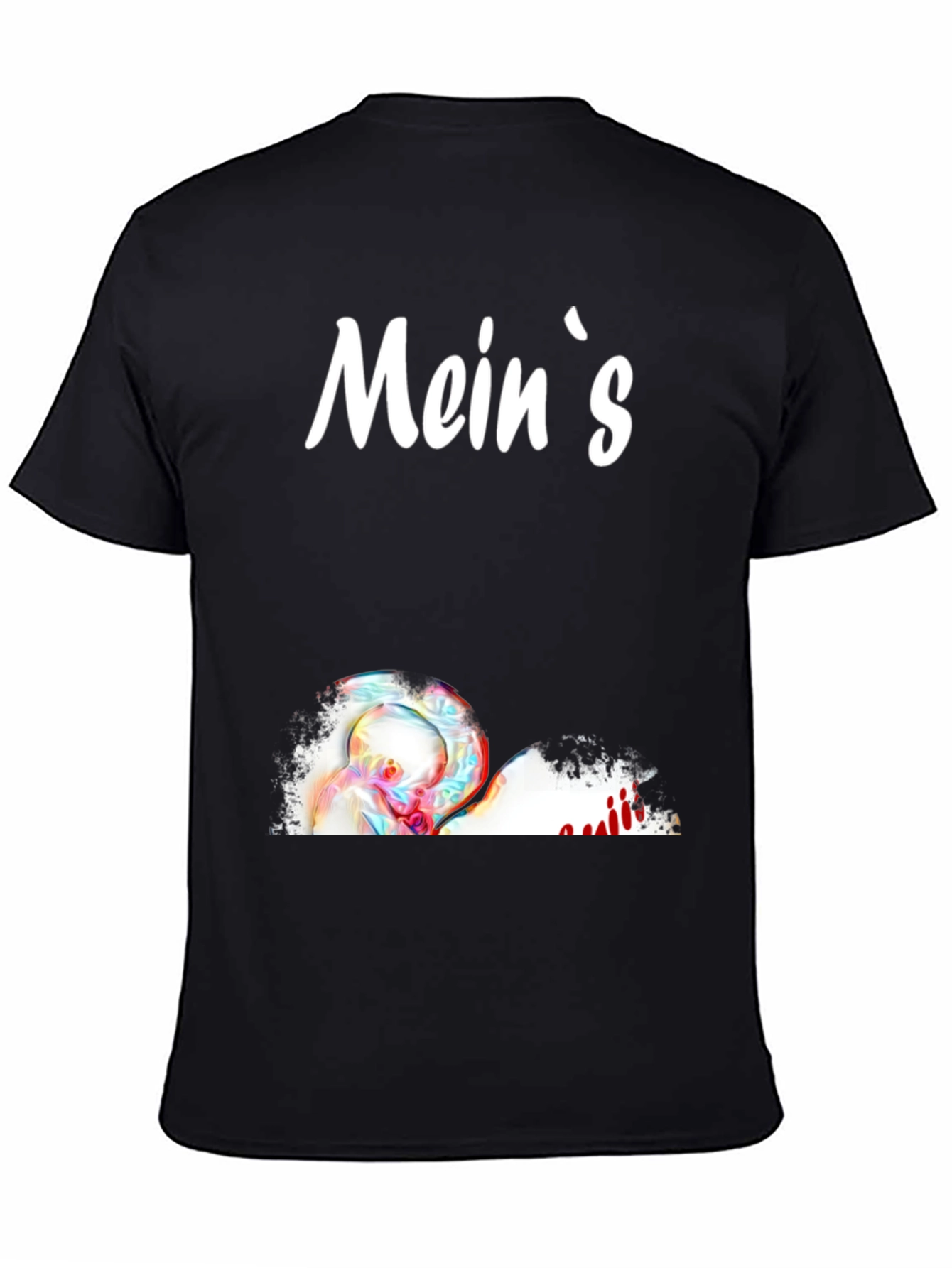 Meins Black Graphic T-Shirt
