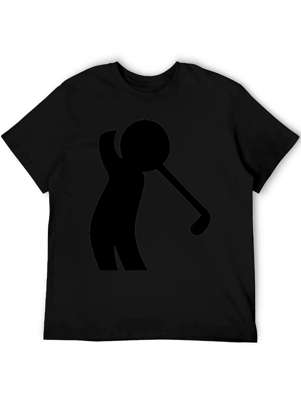 Golf Swing Silhouette Black T-Shirt