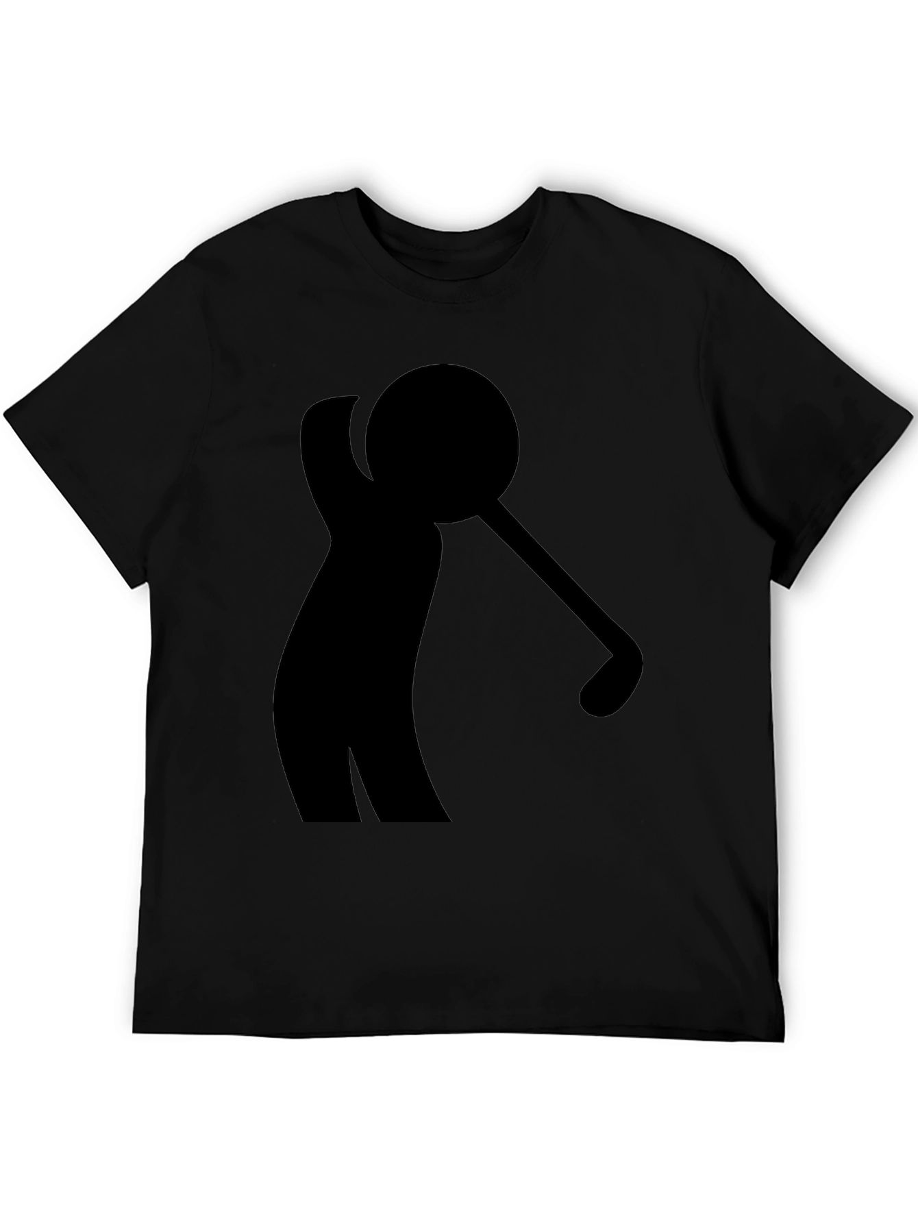 Golf Swing Silhouette Black T-Shirt