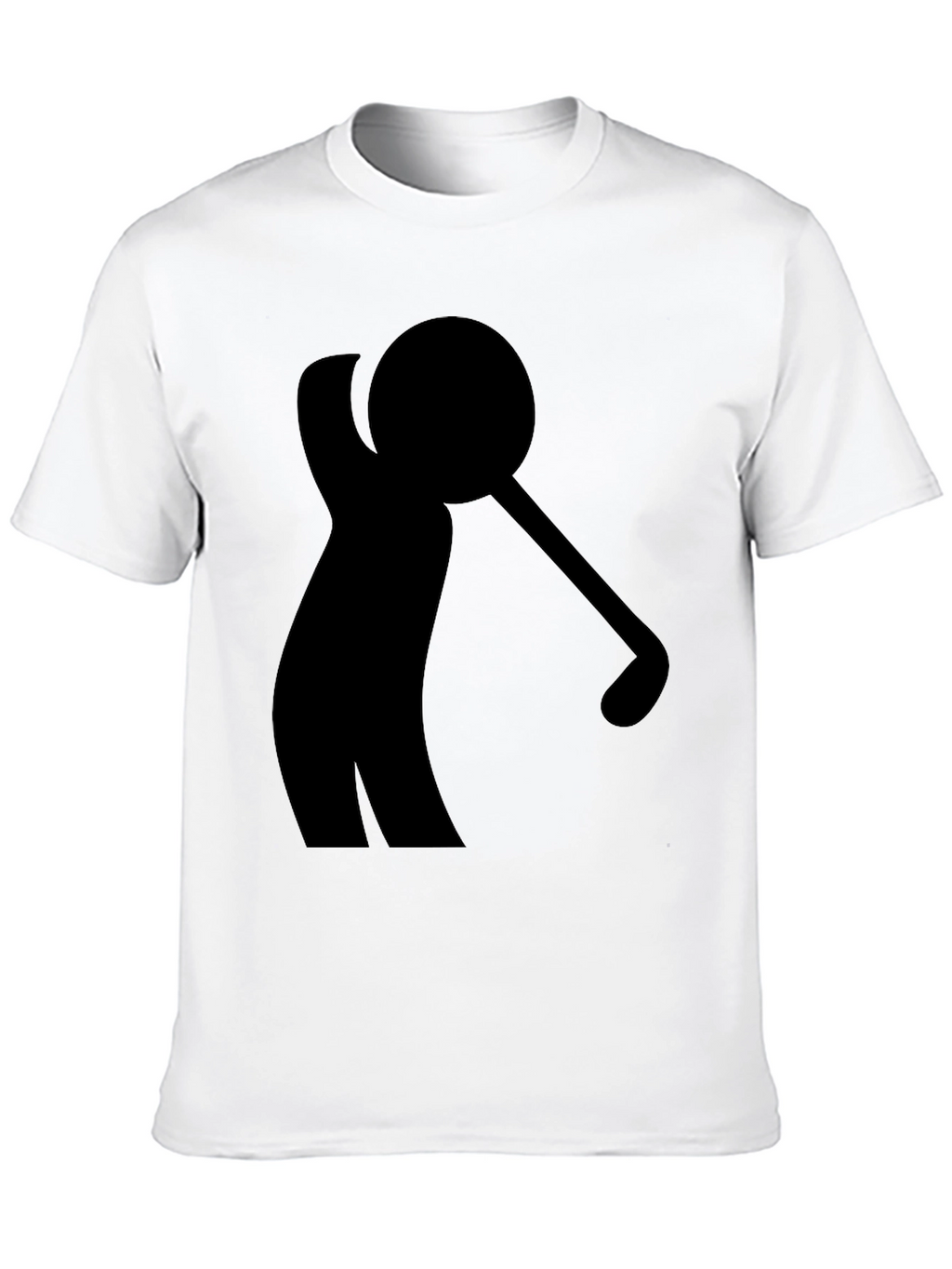 Golf Swing Silhouette Black T-Shirt