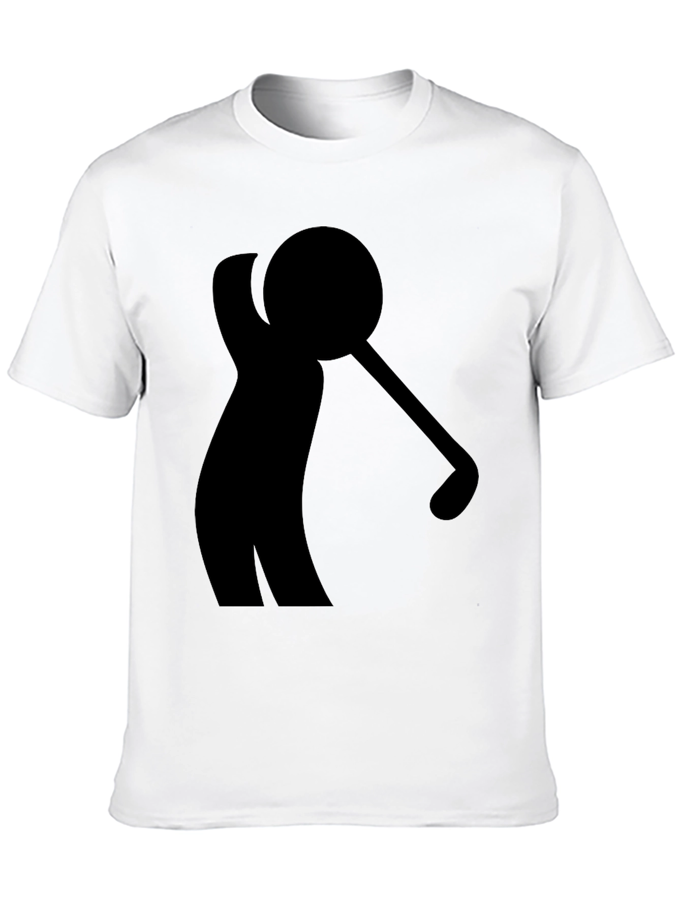 Golf Swing Silhouette Black T-Shirt