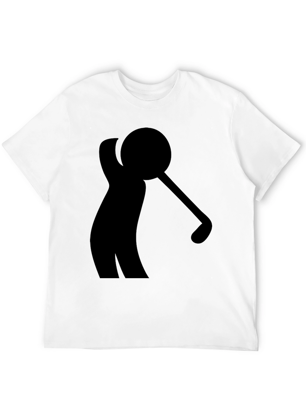Golf Swing Silhouette Black T-Shirt