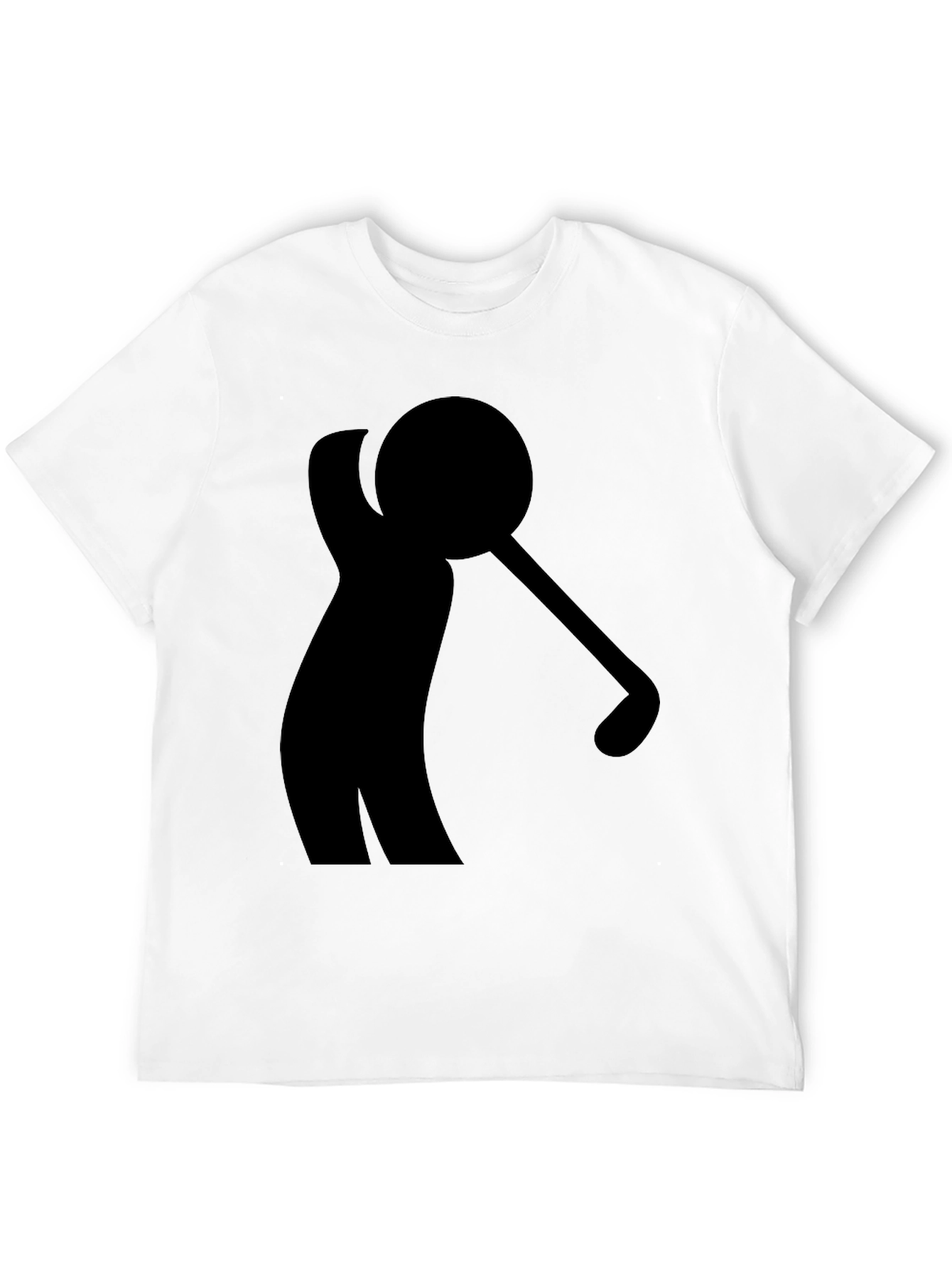 Golf Swing Silhouette Black T-Shirt