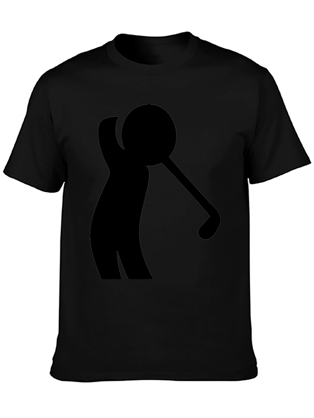 Golf Swing Silhouette Black T-Shirt