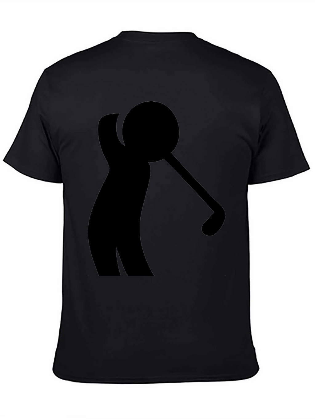 Golf Swing Silhouette Black T-Shirt
