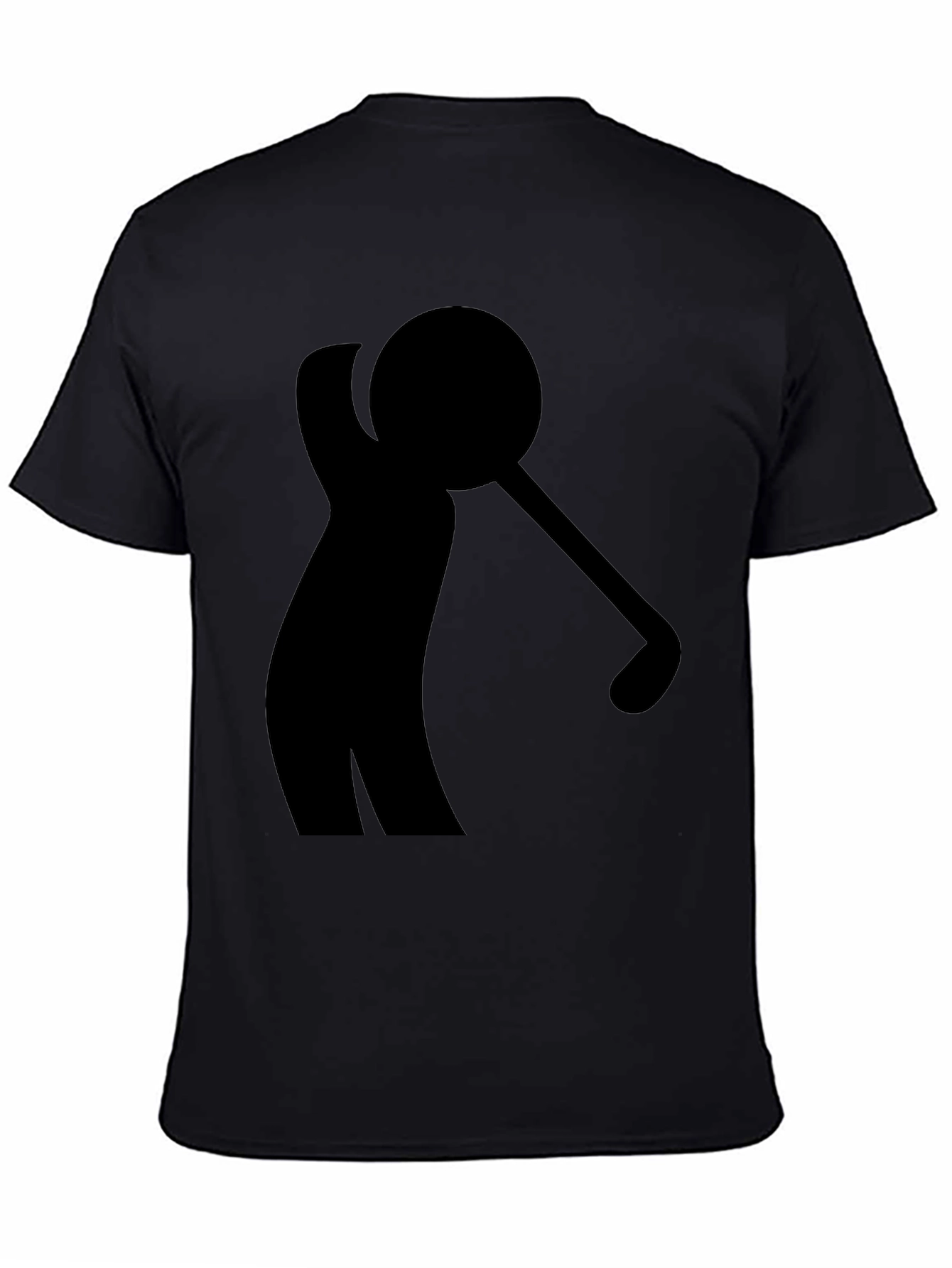 Golf Swing Silhouette Black T-Shirt