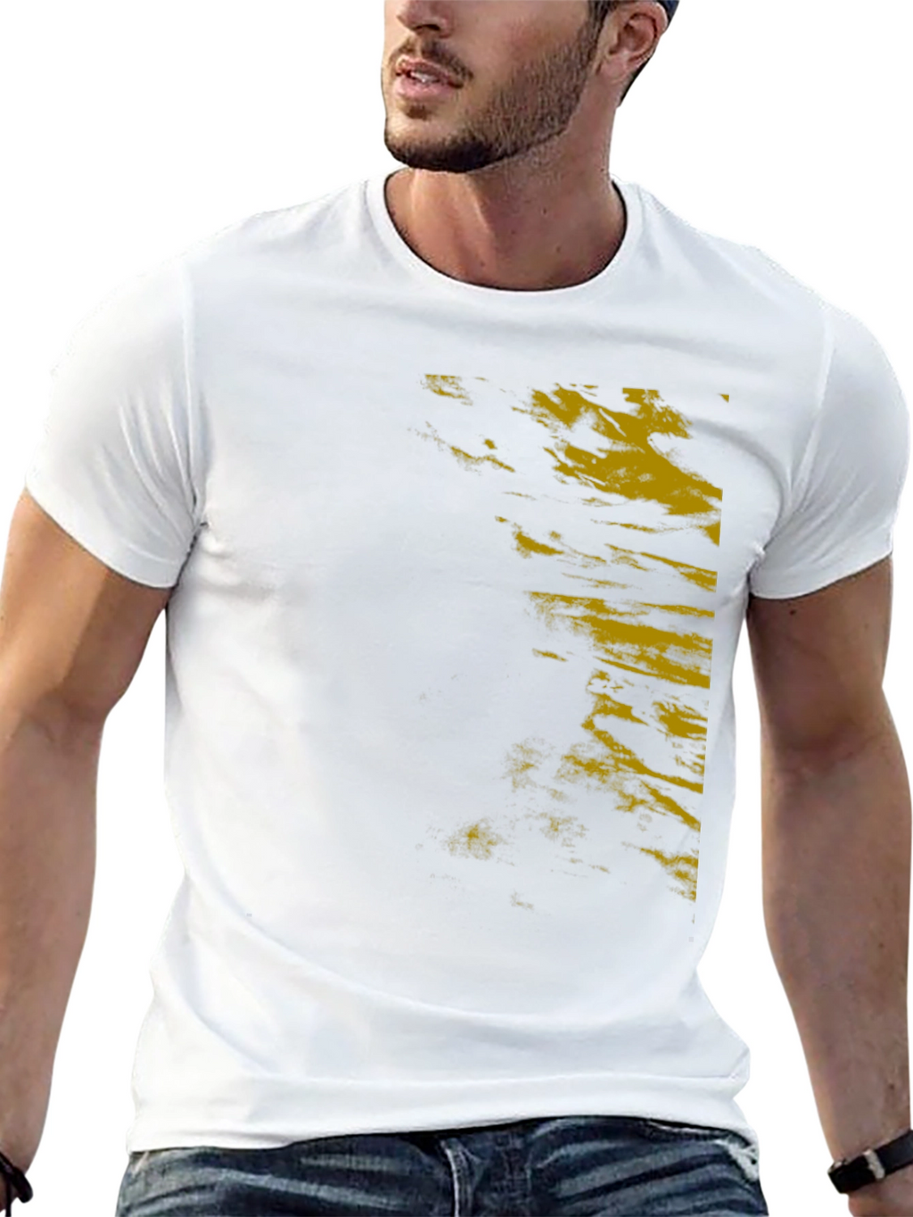 Mens Black Graphic Print T-Shirt