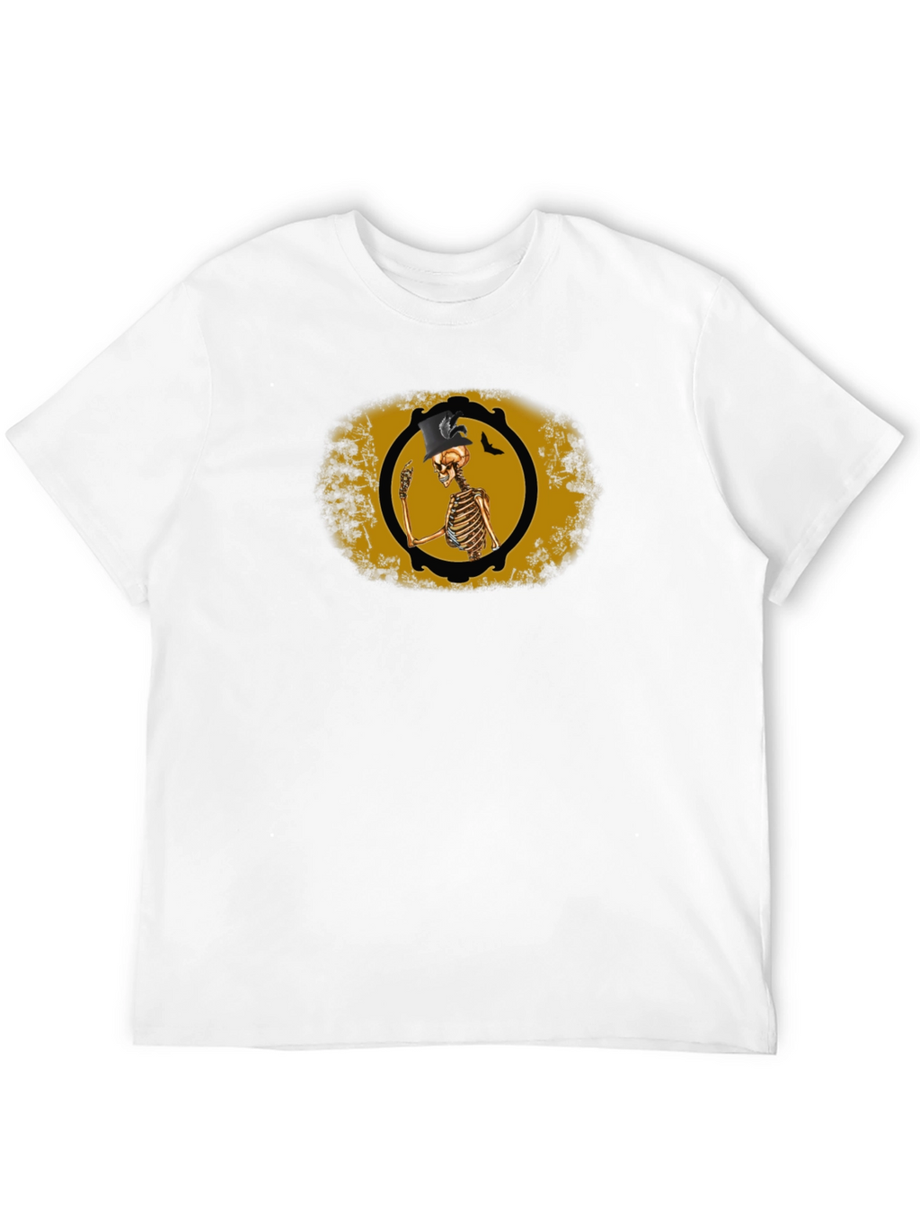 Skeleton Top Hat Black T-Shirt