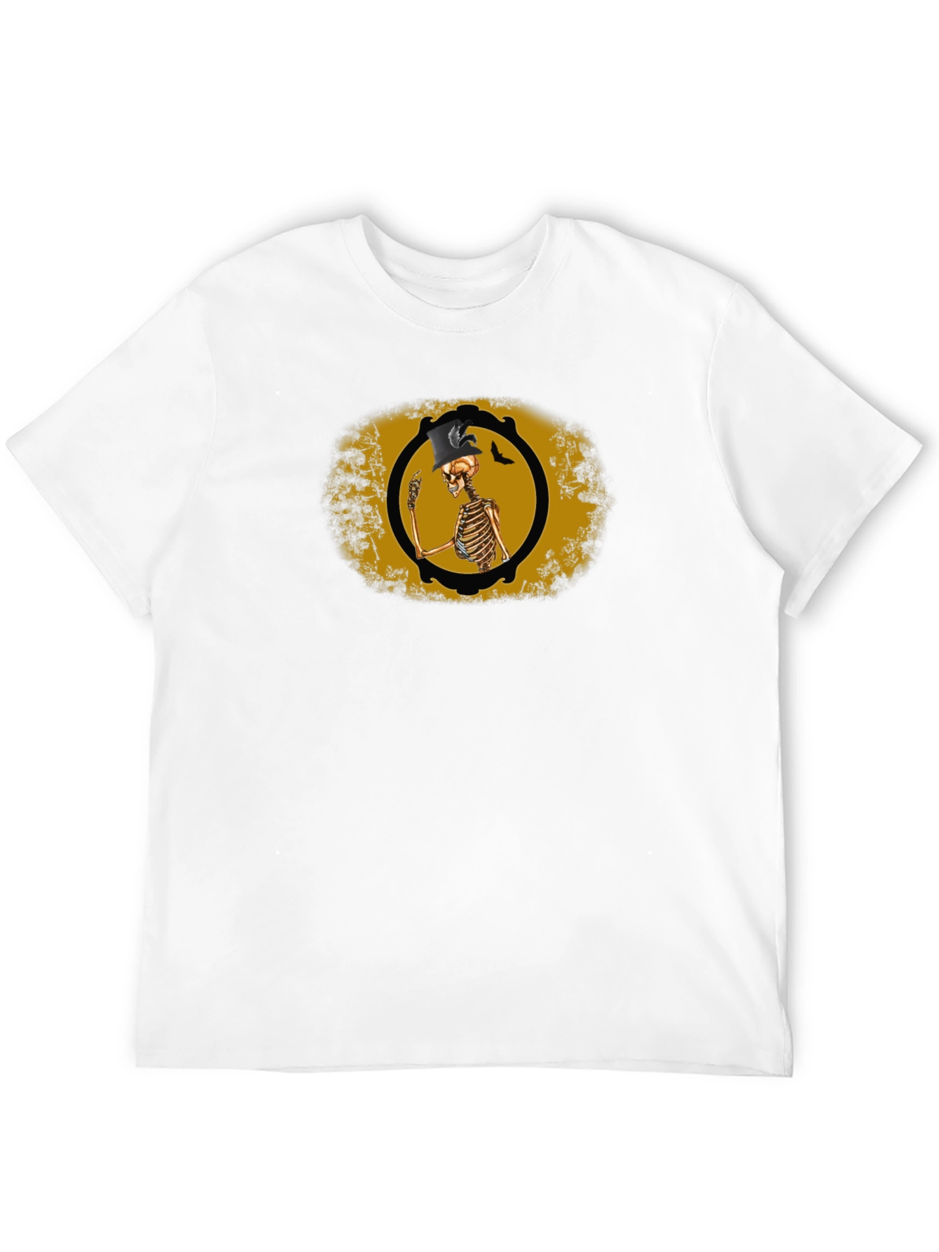 Skeleton Top Hat Black T-Shirt