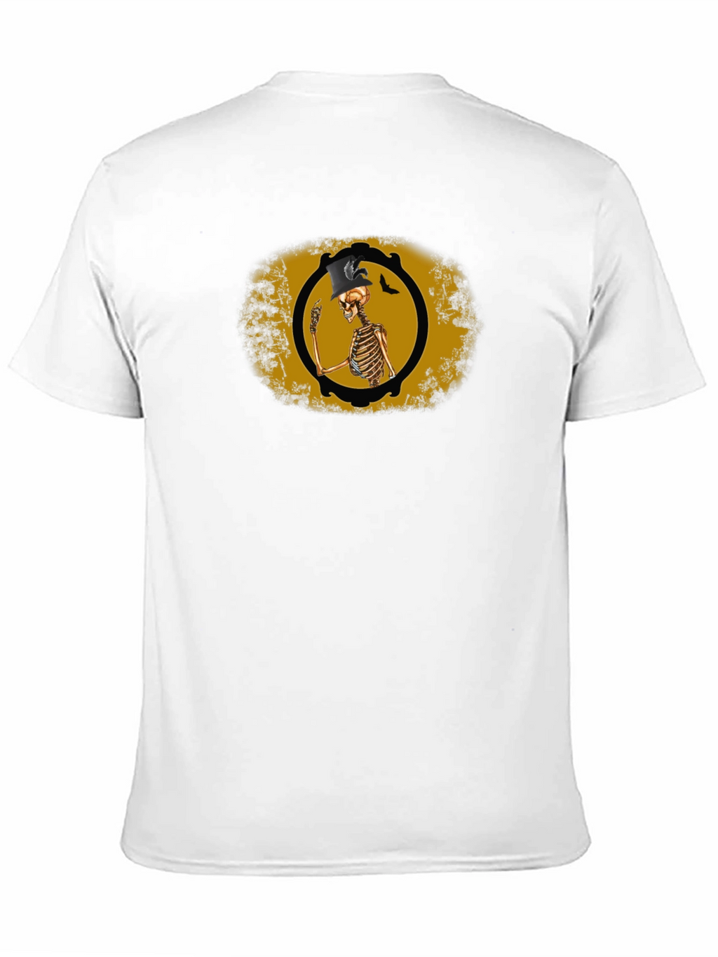 Skeleton Top Hat Black T-Shirt