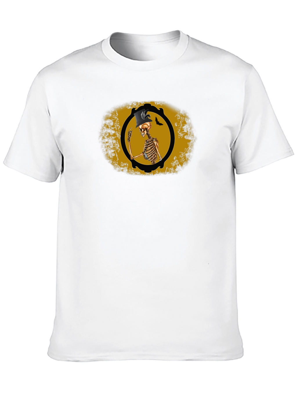 Skeleton Top Hat Black T-Shirt