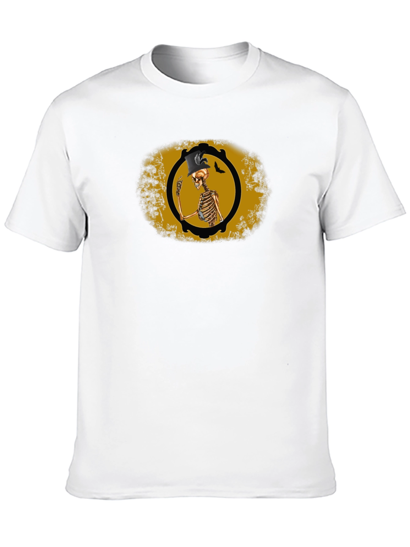 Skeleton Top Hat Black T-Shirt