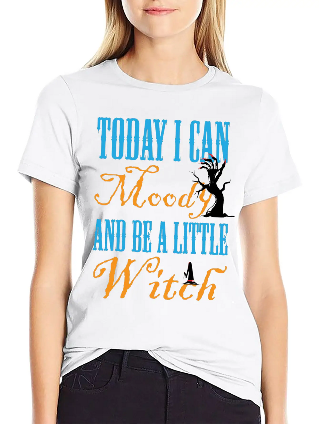Today I Can Moody And Bee Little Witch Breathable Graphic T-Shirt – Perfect For Casual Days