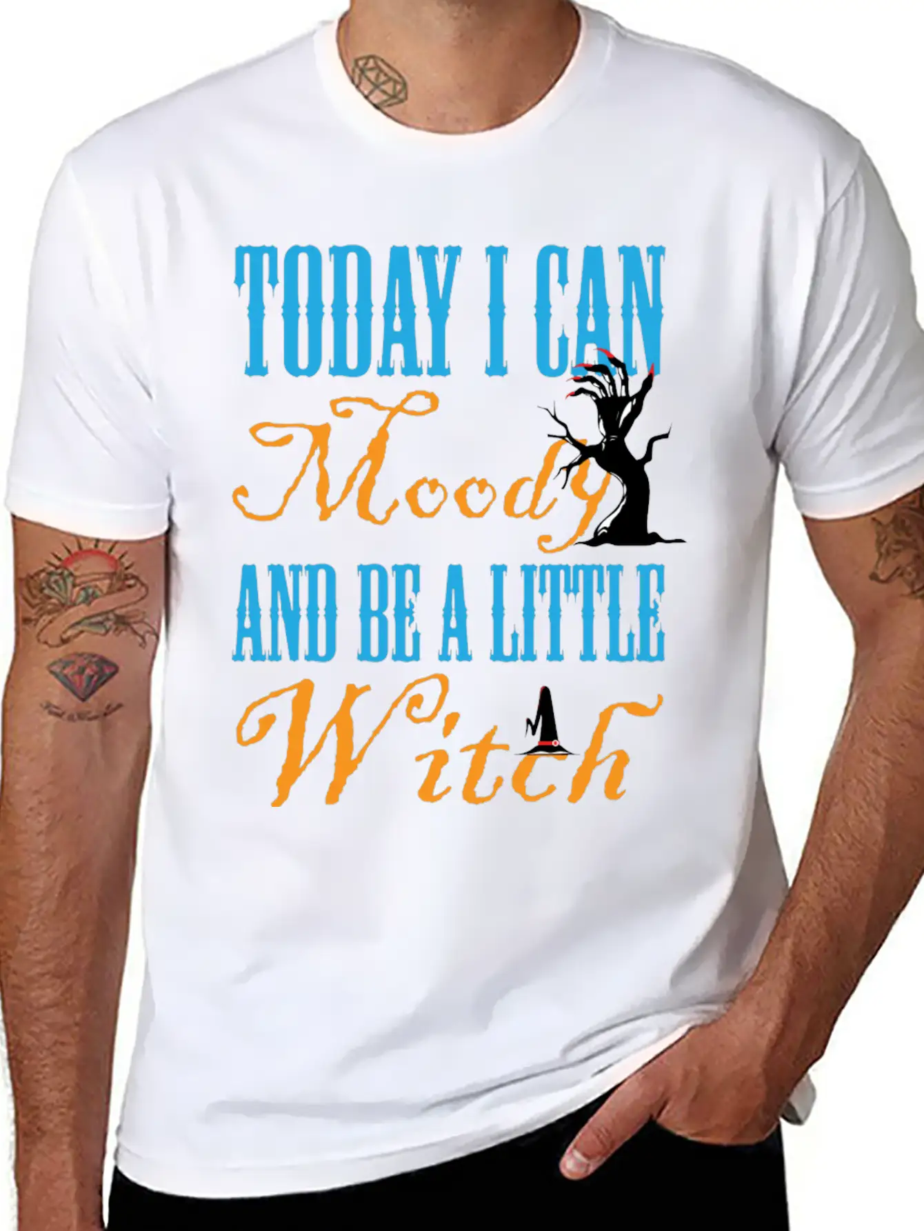 Today I Can Moody And Bee Little Witch Breathable Graphic T-Shirt – Perfect For Casual Days