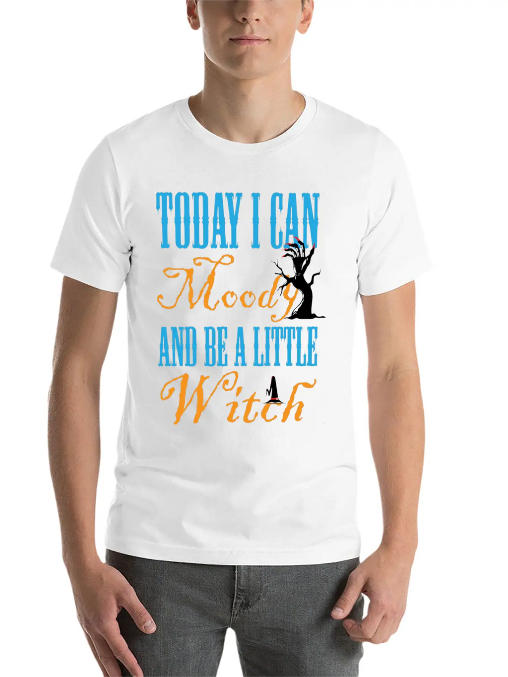 Today I Can Moody And Bee Little Witch Breathable Graphic T-Shirt – Perfect For Casual Days