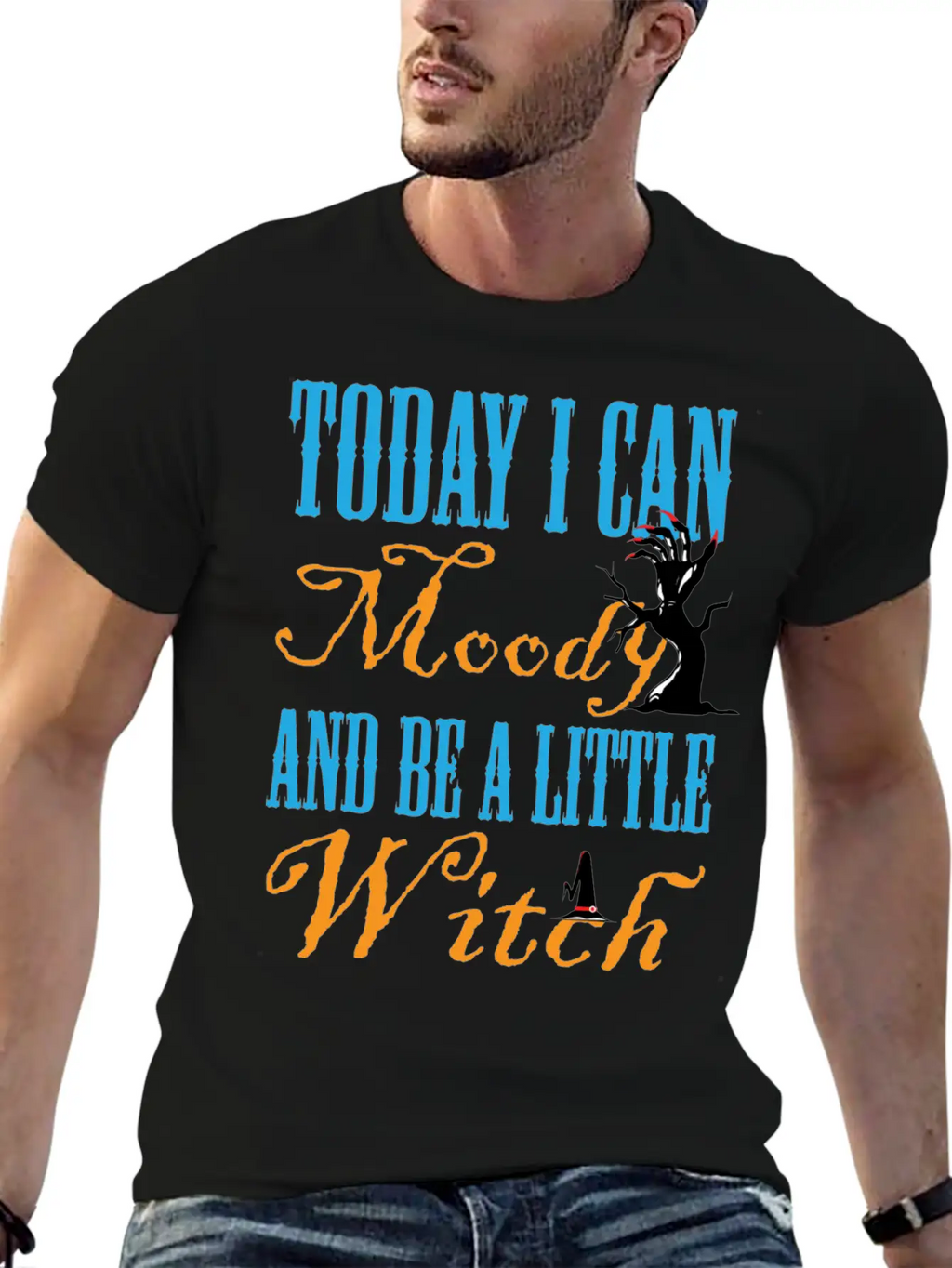 Today I Can Moody And Bee Little Witch Breathable Graphic T-Shirt – Perfect For Casual Days