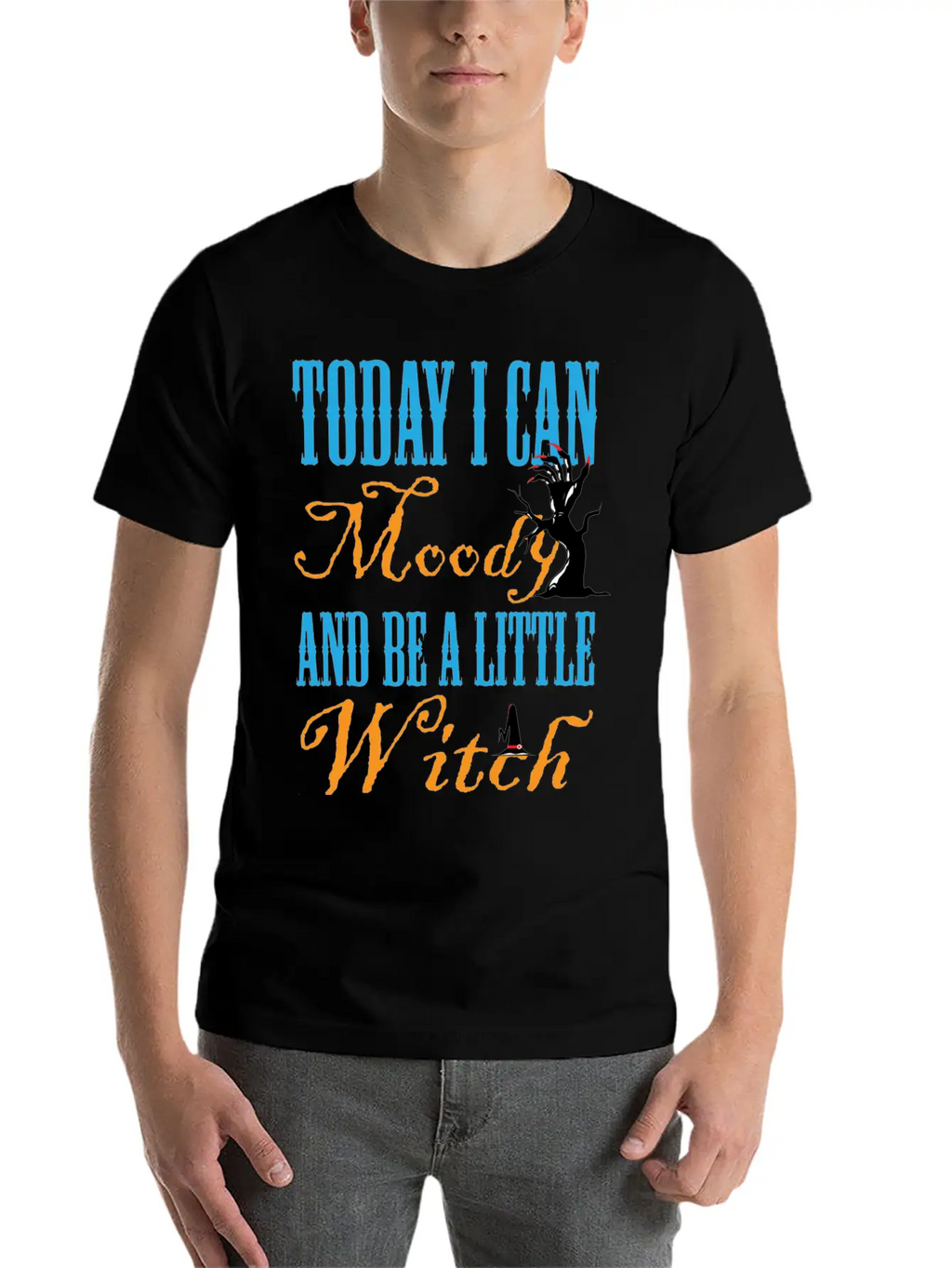 Today I Can Moody And Bee Little Witch Breathable Graphic T-Shirt – Perfect For Casual Days