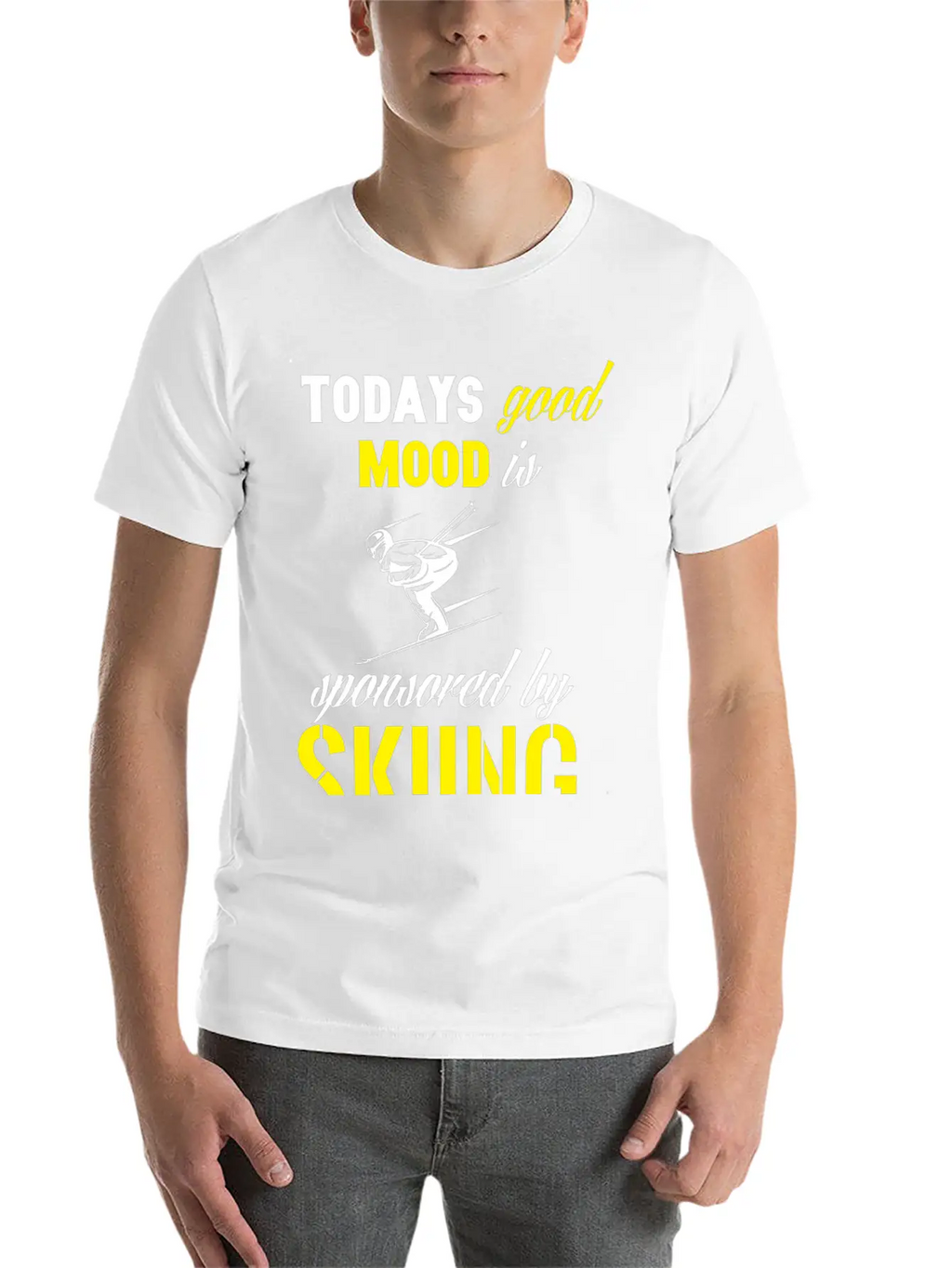 Todays Good Mood Is Sponsored By Skiing Stylish Everyday T-Shirt – Unisex Basic Cotton Tee