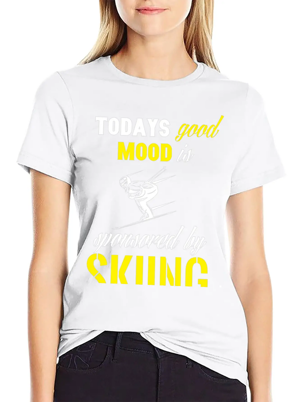 Todays Good Mood Is Sponsored By Skiing Stylish Everyday T-Shirt – Unisex Basic Cotton Tee