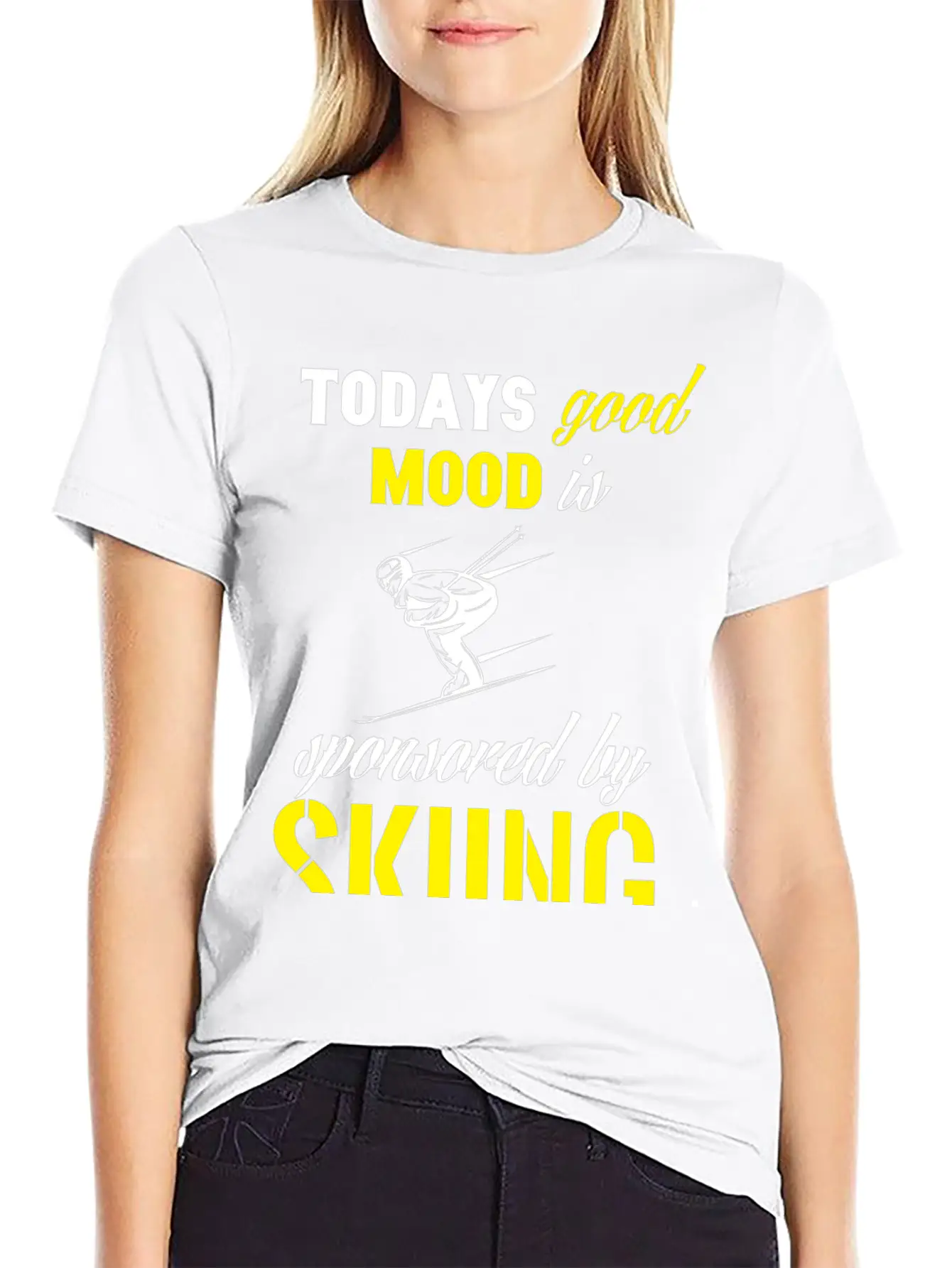 Todays Good Mood Is Sponsored By Skiing Stylish Everyday T-Shirt – Unisex Basic Cotton Tee