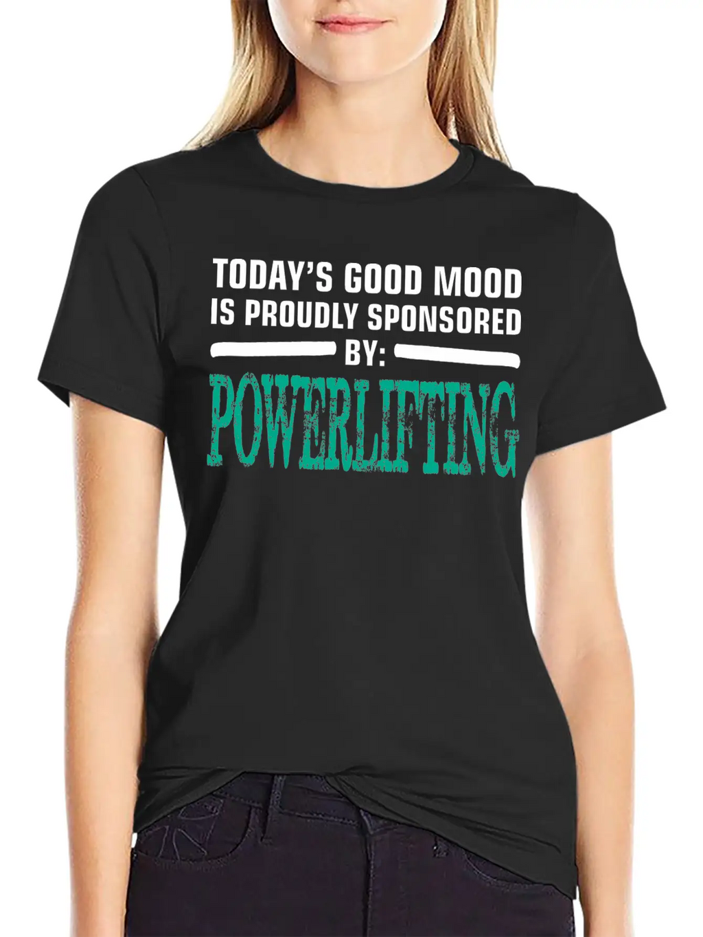 Todays Good Mood Proudly Sponsored Powerlifting Stylish Everyday T-Shirt – Unisex Basic Cotton Tee