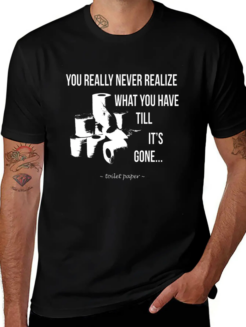 Toilet Paper Wisdom Quote Relaxed Everyday Tee – Lightweight And Durable Cotton