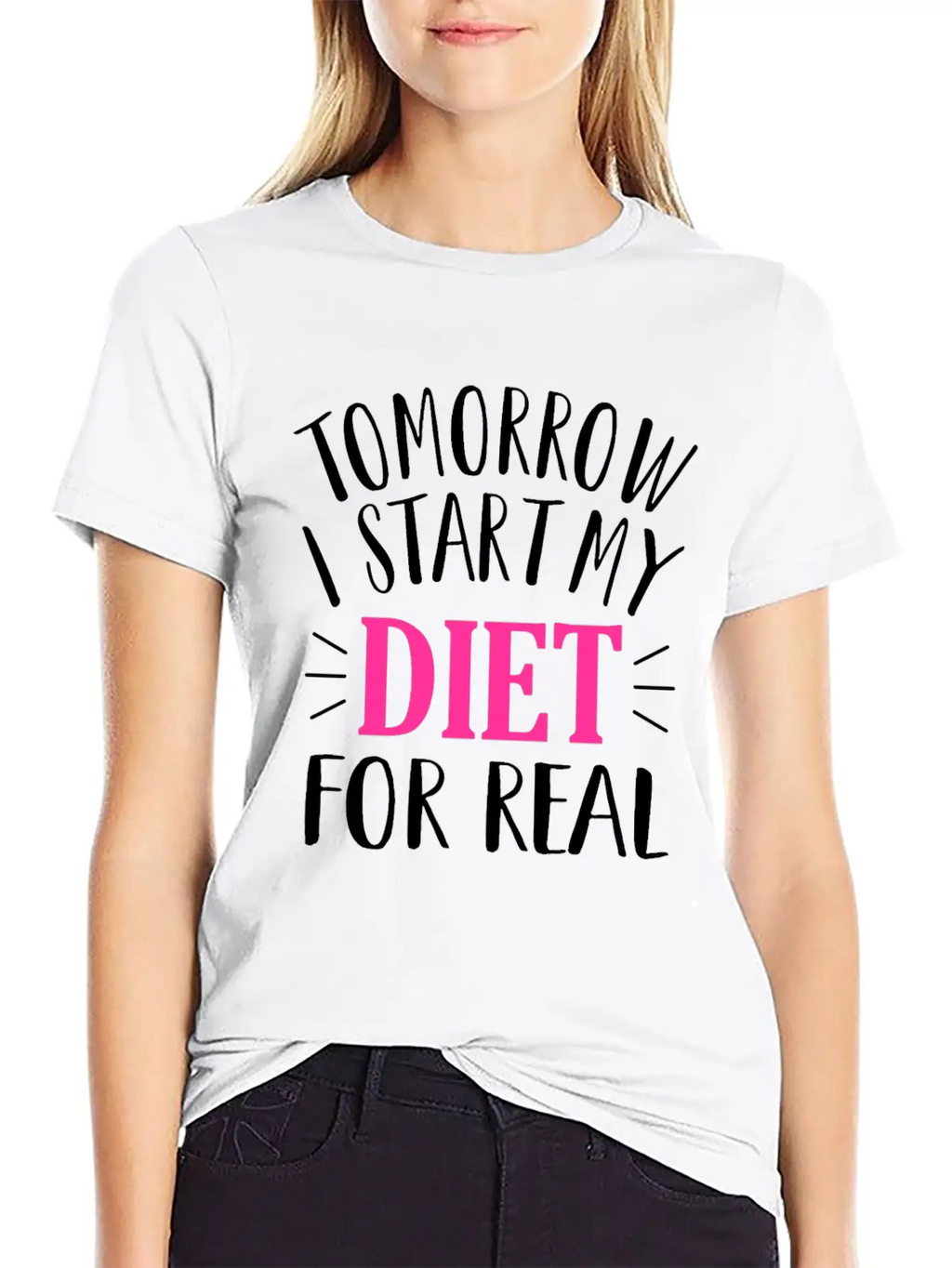 Tomorrow I Start My Diet Lose Weight Motivation Classic Cotton Tee – Unisex Comfort For Any Season