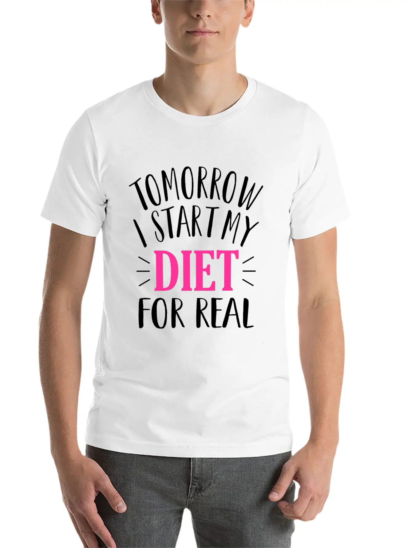 Tomorrow I Start My Diet Lose Weight Motivation Classic Cotton Tee – Unisex Comfort For Any Season