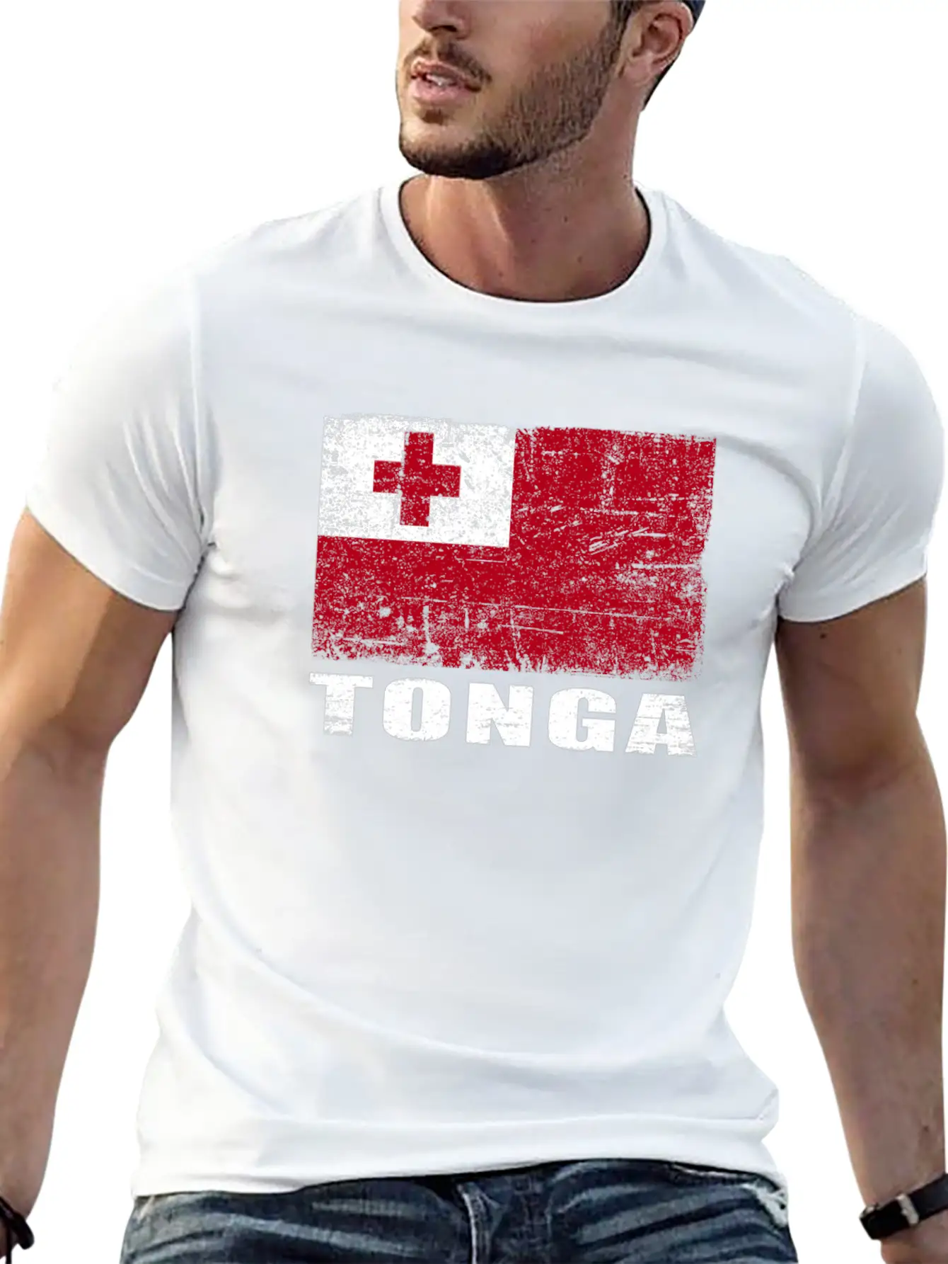 Tonga Flag Grunge Country Flag Tonga Unisex Casual T-Shirt – Clean Design For Daily Comfort