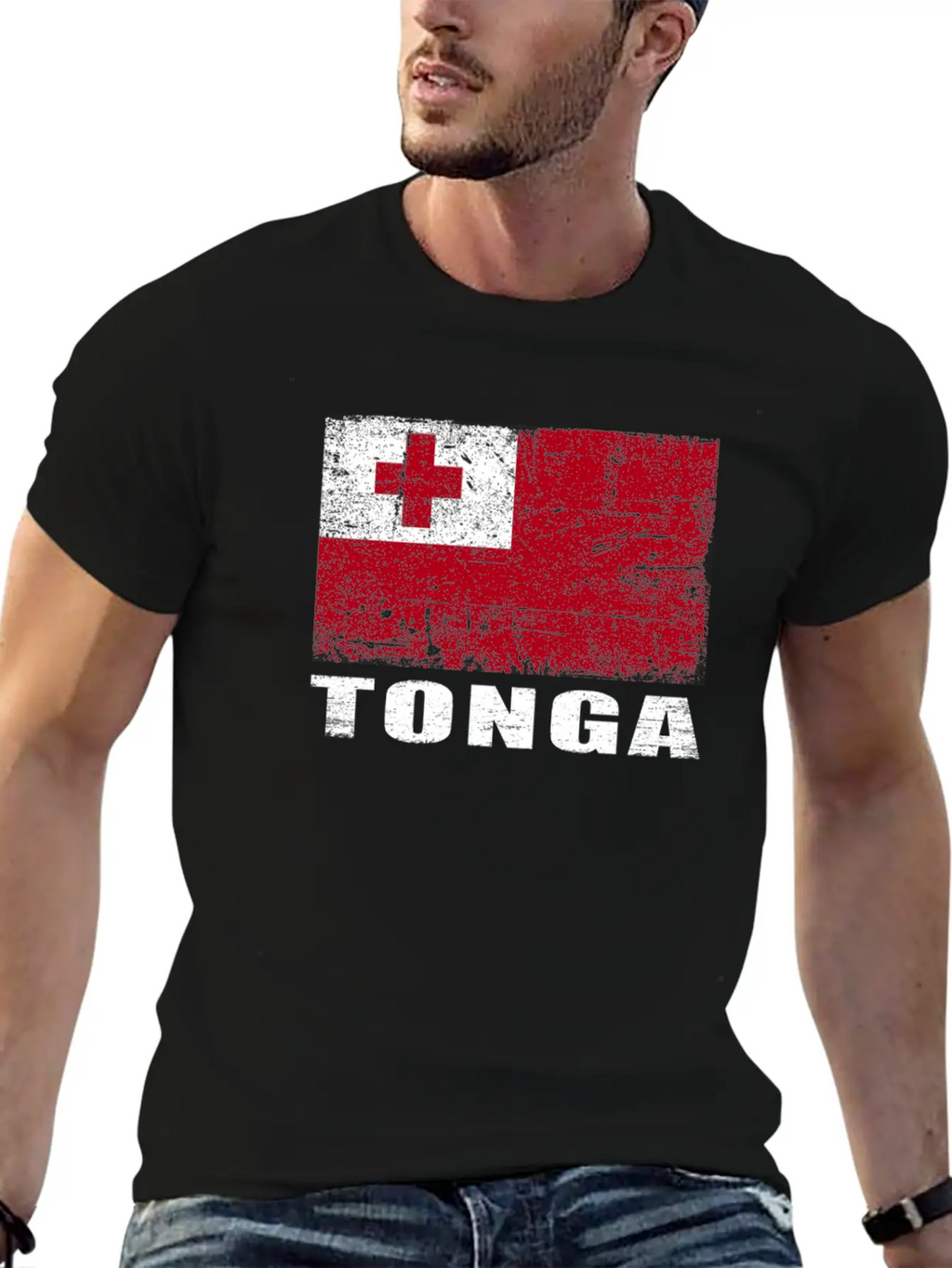 Tonga Flag Grunge Country Flag Tonga Unisex Casual T-Shirt – Clean Design For Daily Comfort