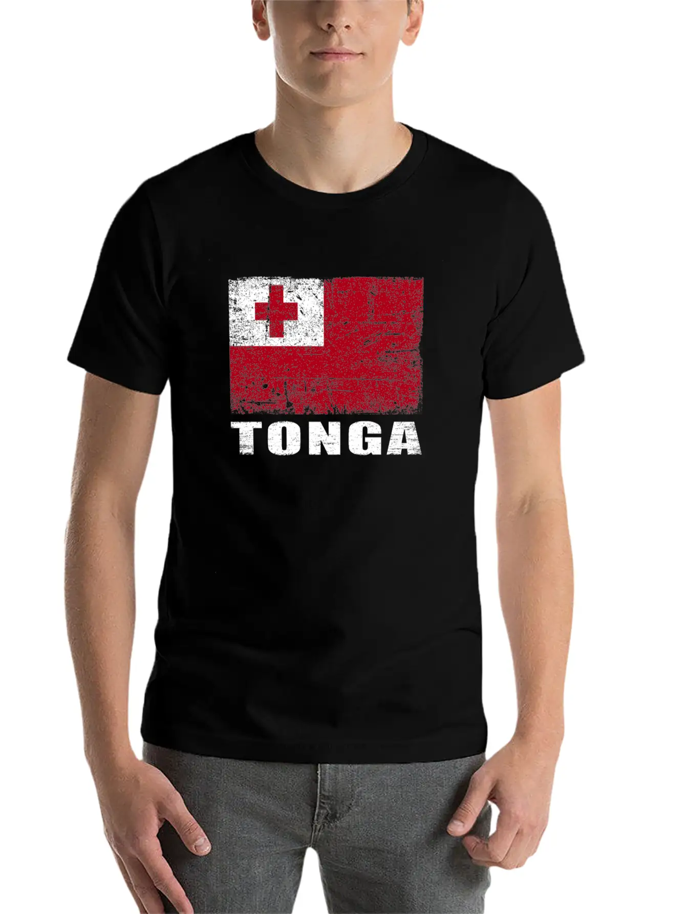 Tonga Flag Grunge Country Flag Tonga Unisex Casual T-Shirt – Clean Design For Daily Comfort