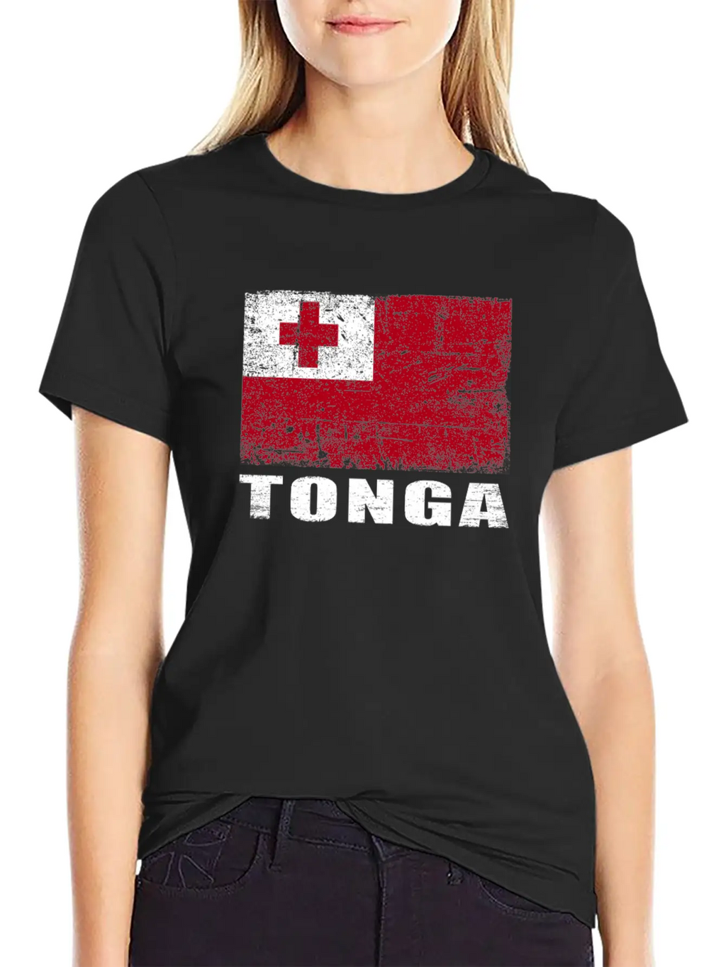 Tonga Flag Grunge Country Flag Tonga Unisex Casual T-Shirt – Clean Design For Daily Comfort