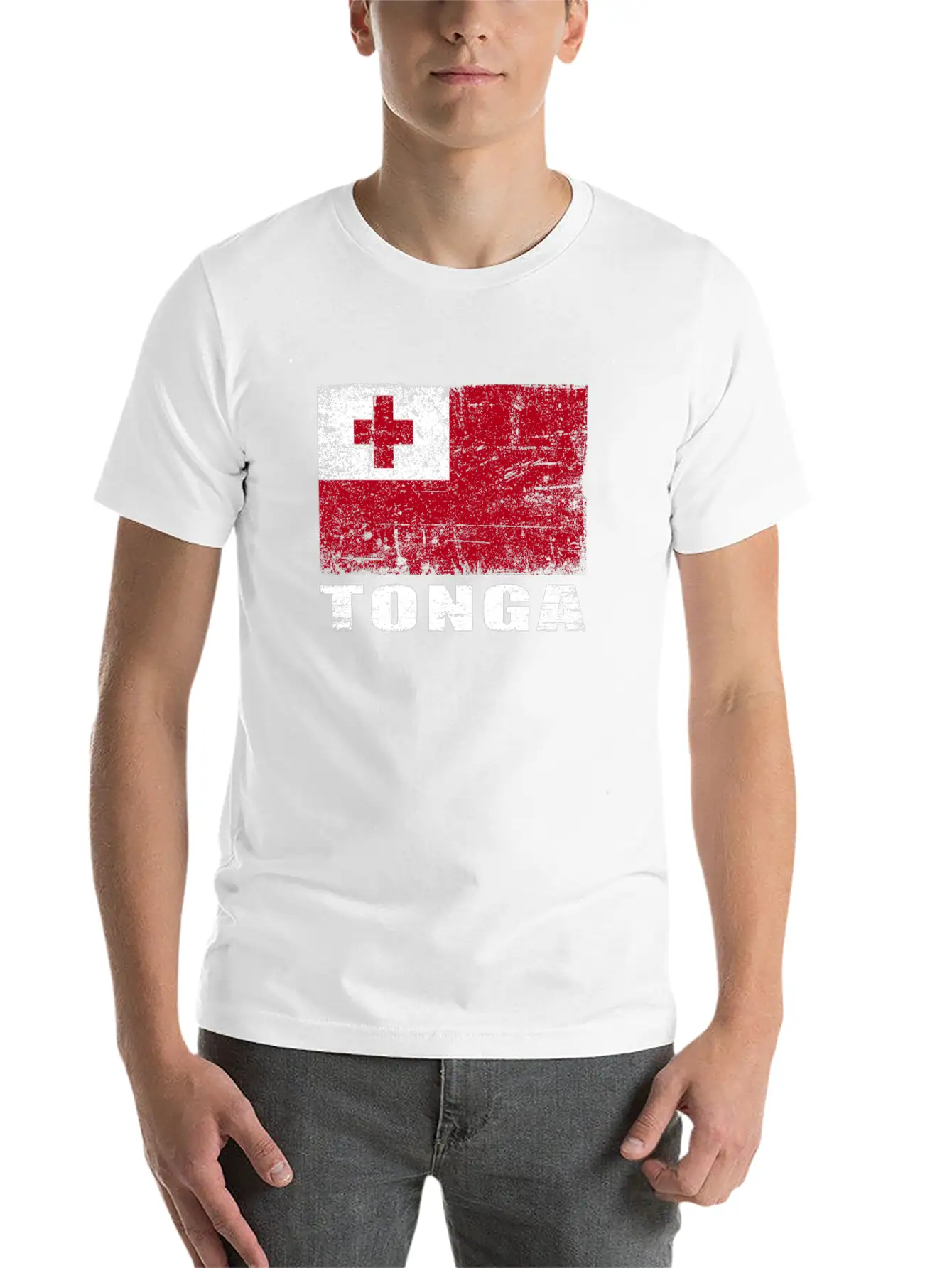Tonga Flag Grunge Country Flag Tonga Unisex Casual T-Shirt – Clean Design For Daily Comfort