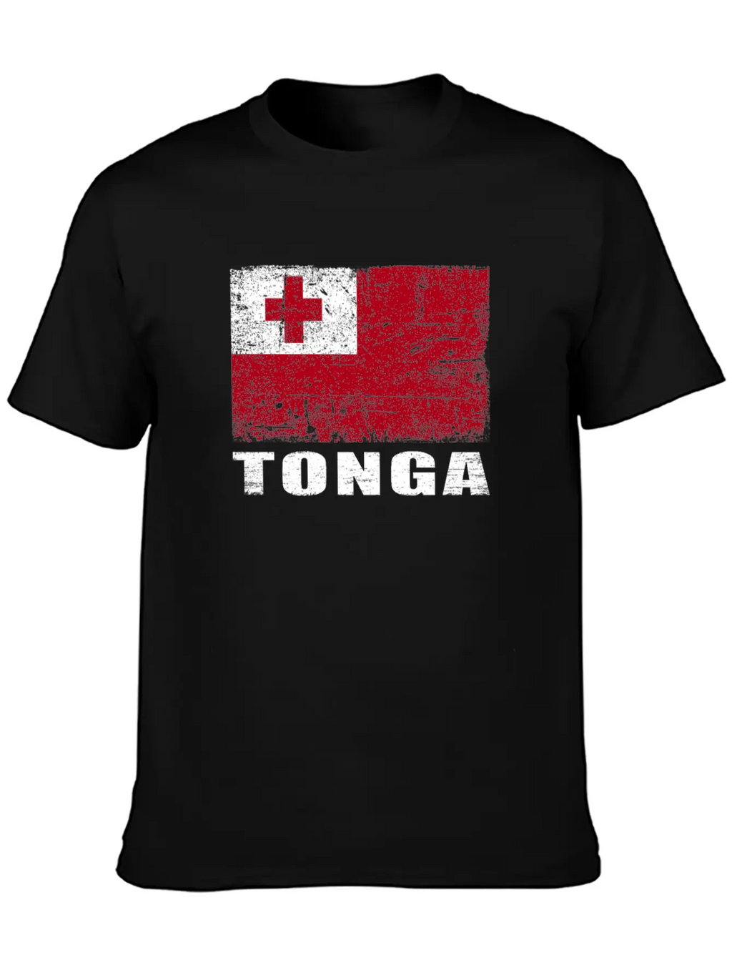 Tonga Flag Grunge Country Flag Tonga Unisex Casual T-Shirt – Clean Design For Daily Comfort