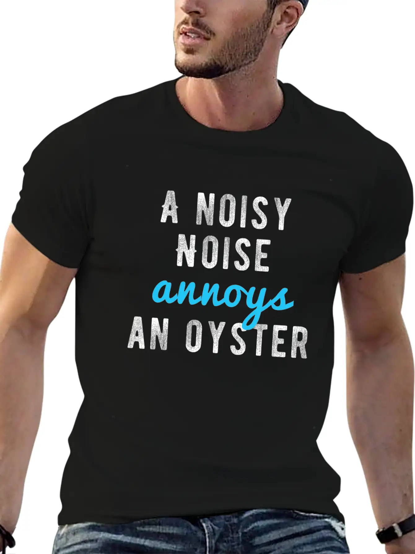 Tongue Twister - A Noisy Noise Annoys An Oyster Basic Graphic T-Shirt – Daily Comfort In Soft Cotton