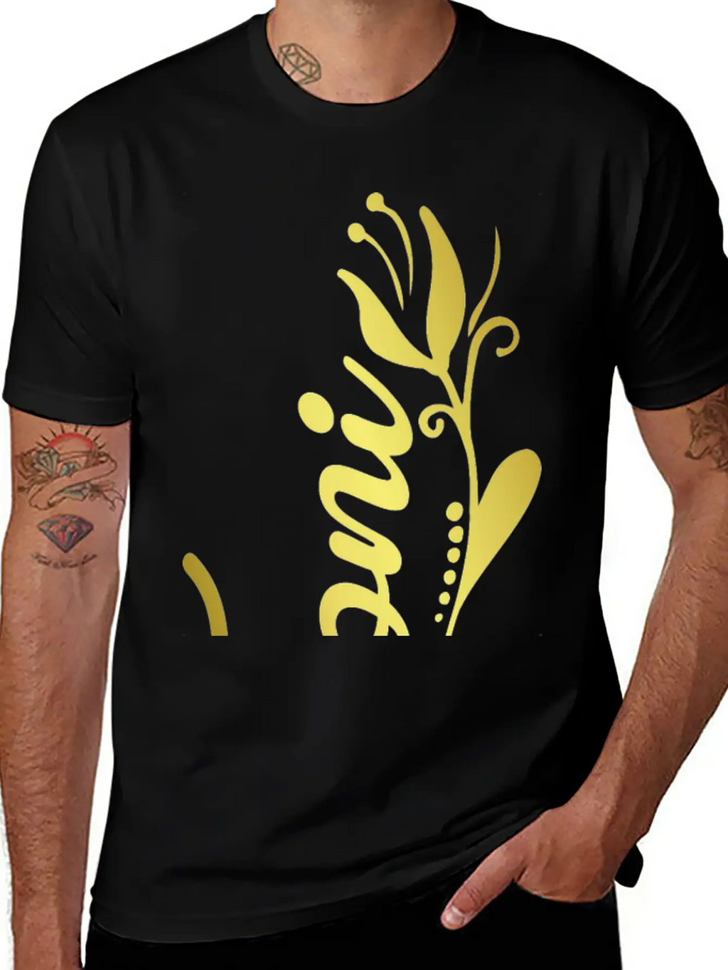 Toni Name Faux Gold Tulip Flourish Basic Graphic T-Shirt – Daily Comfort In Soft Cotton