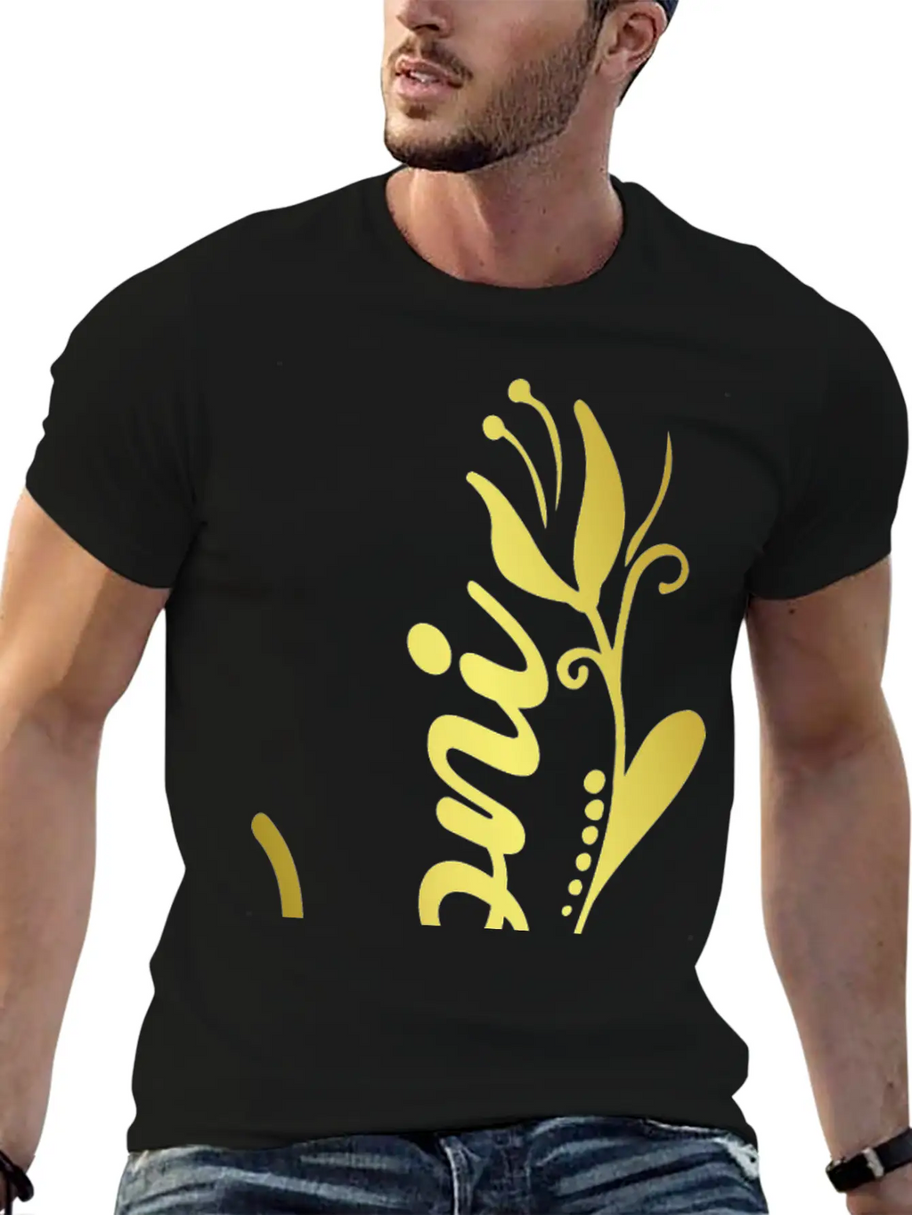 Toni Name Faux Gold Tulip Flourish Basic Graphic T-Shirt – Daily Comfort In Soft Cotton